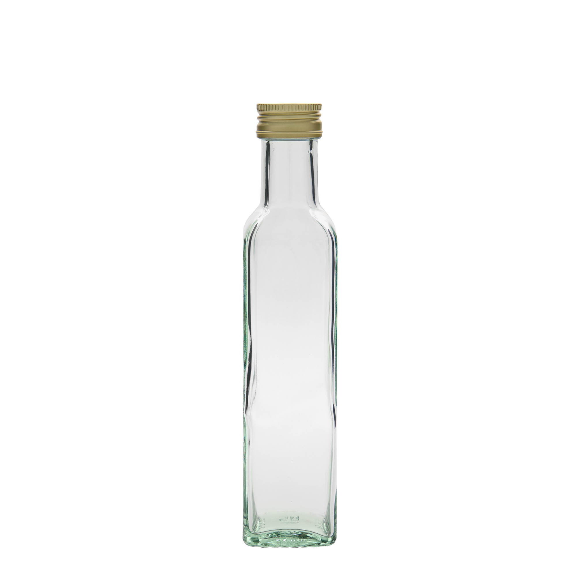 Sticlă de sticlă de 250 ml „Marasca”, pătrată, gât: PP 31,5