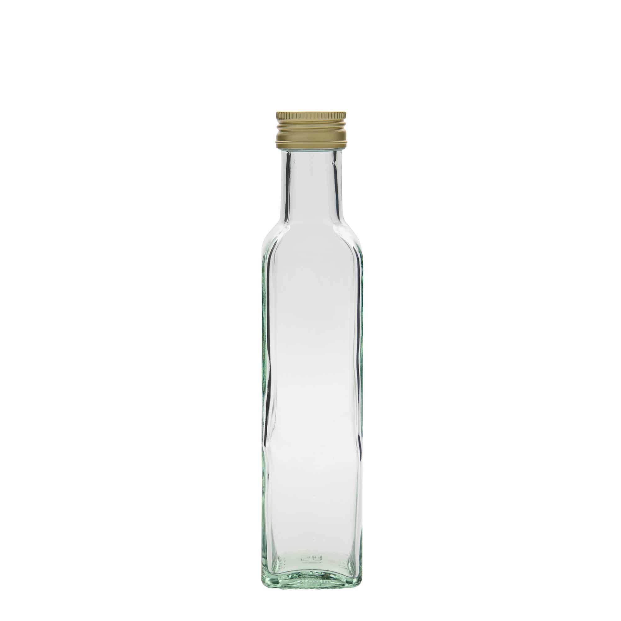Sticlă de sticlă de 250 ml „Marasca”, pătrată, gât: PP 31,5