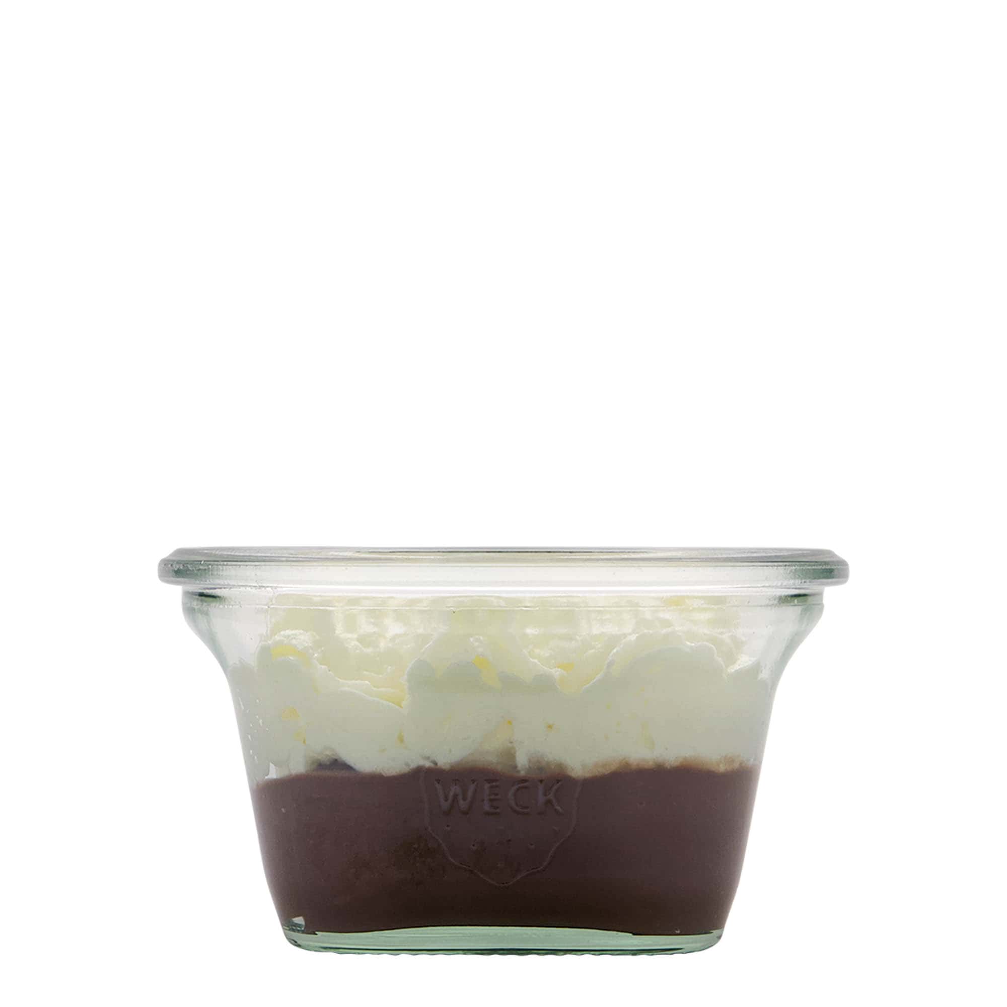 290 ml borcan WECK Quadro, pătrat, gura: margine rotundă