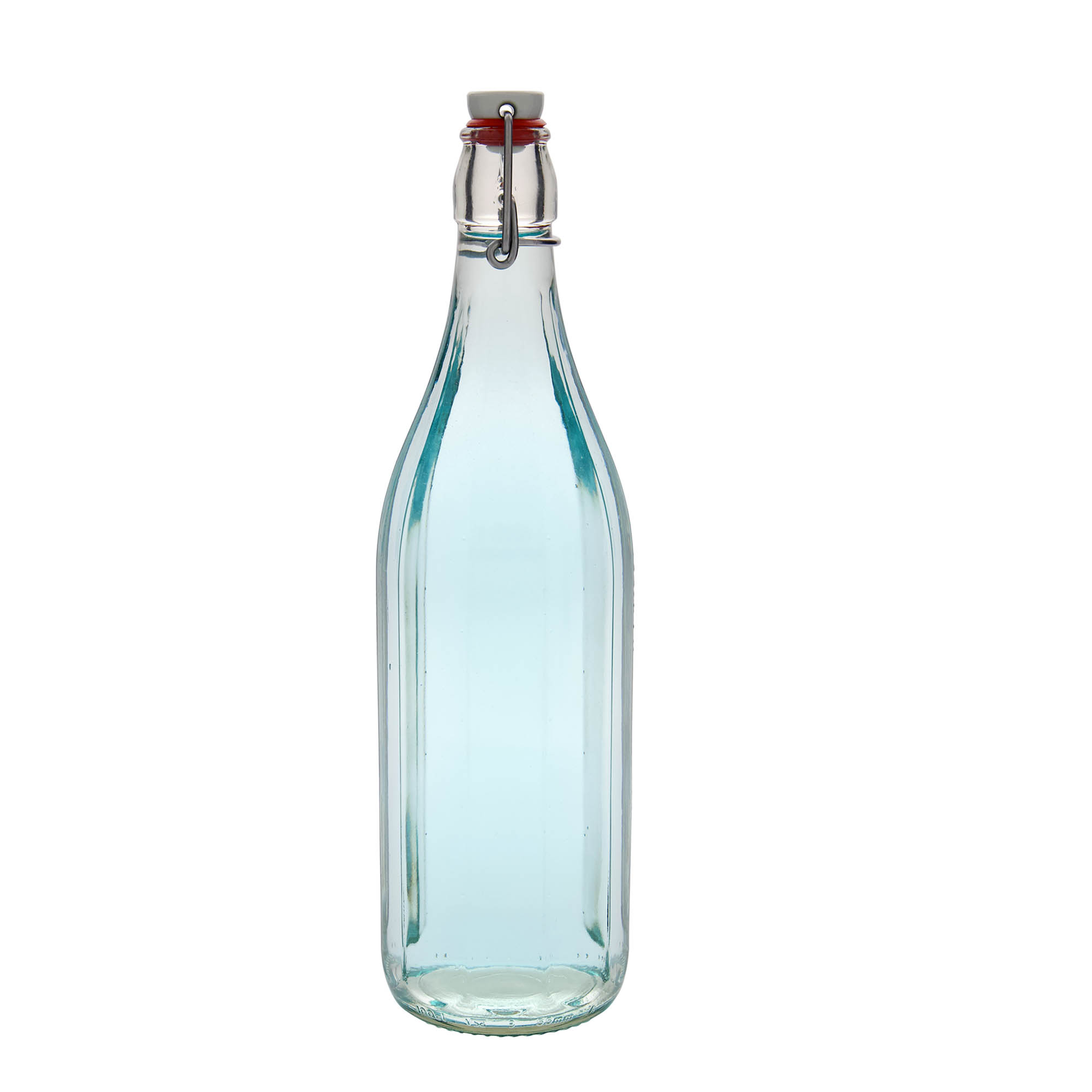 Sticlă de sticlă 1.000 ml „Bravo” #, cu zece colțuri, gură: închidere cu clemă Sticlă de sticlă 1.000 ml „Bravo” #, cu zece colțuri, gură: închidere cu clemă