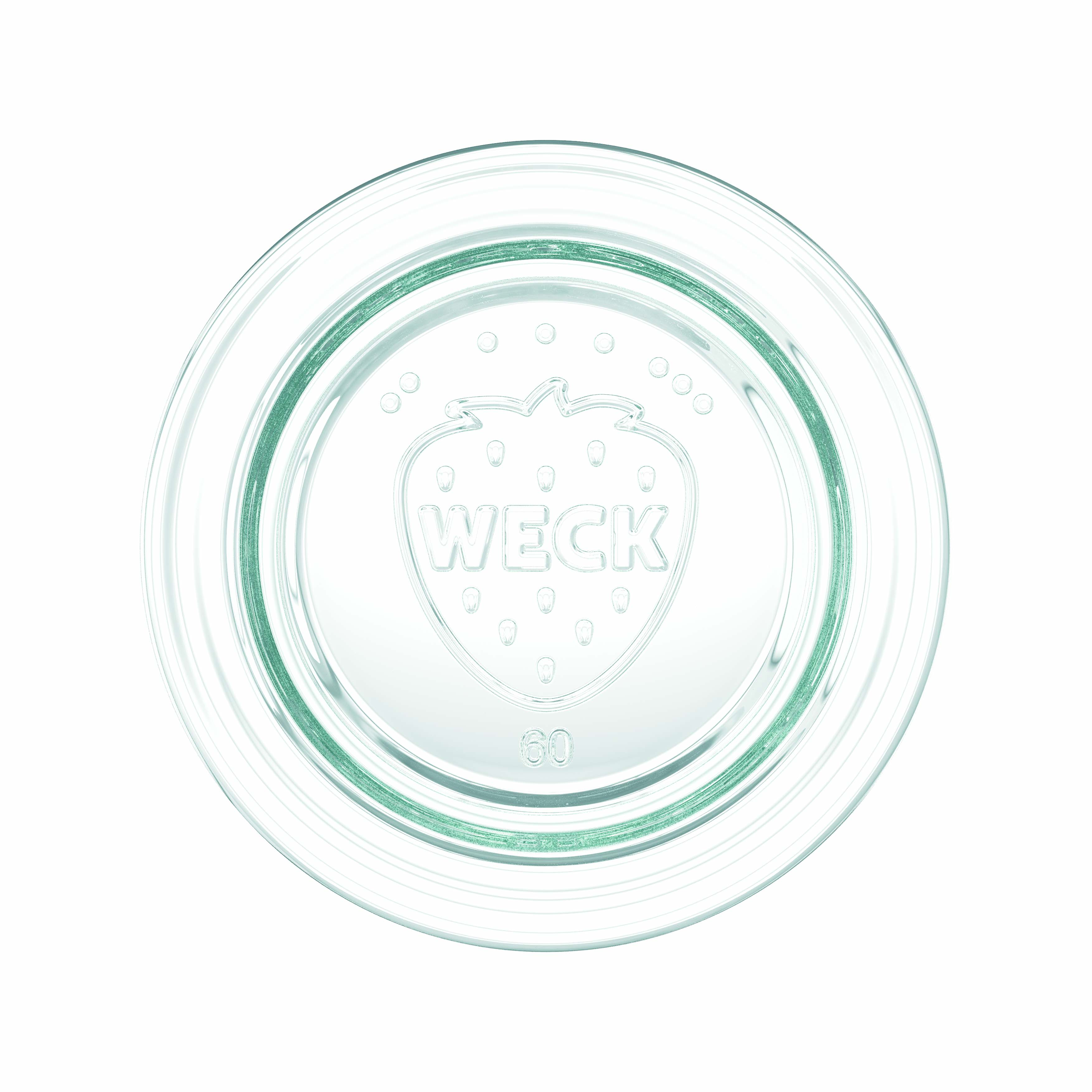 12x 50 ml borcan WECK cu gura largă cu capac de sticlă RR 60