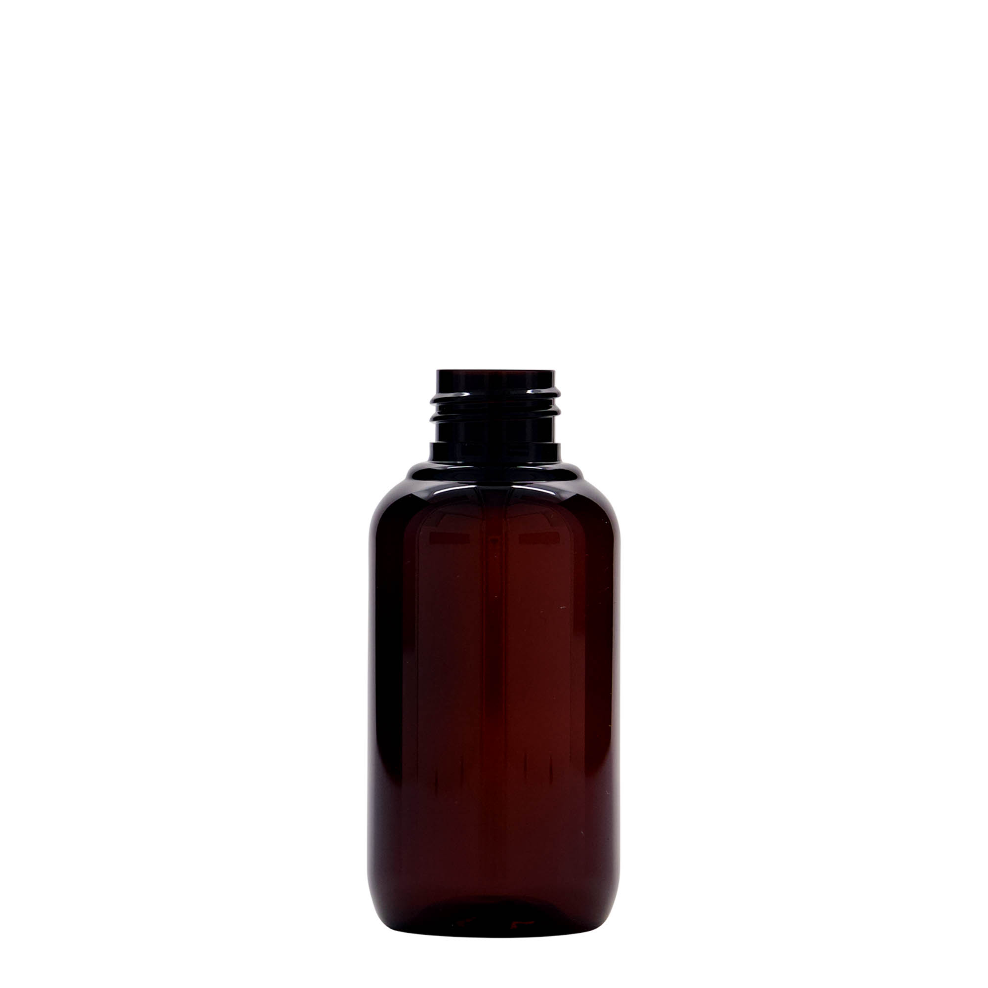 Sticlă din plastic reciclat de 100 ml „Victor's Best”, PCR, maro, gât: 24/410 Sticlă din plastic reciclat de 100 ml „Victor's Best”, PCR, maro, gât: 24/410