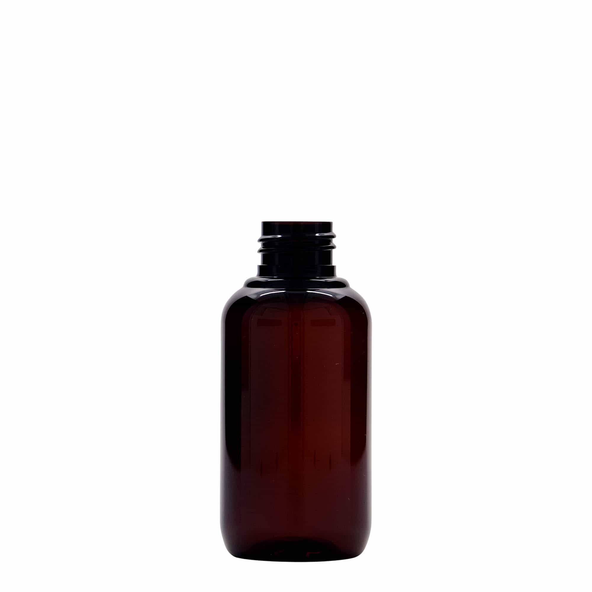 Sticlă din plastic reciclat de 100 ml „Victor's Best”, PCR, maro, gât: 24/410