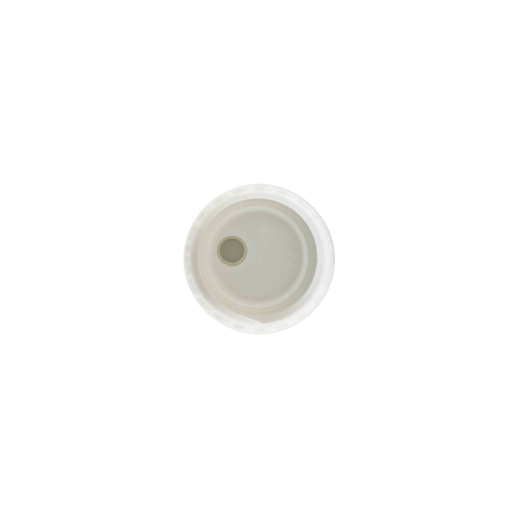 Capac cu filet Disc Top, plastic PP, alb, pentru gura: 24/410 Capac cu filet Disc Top, plastic PP, alb, pentru gura: 24/410