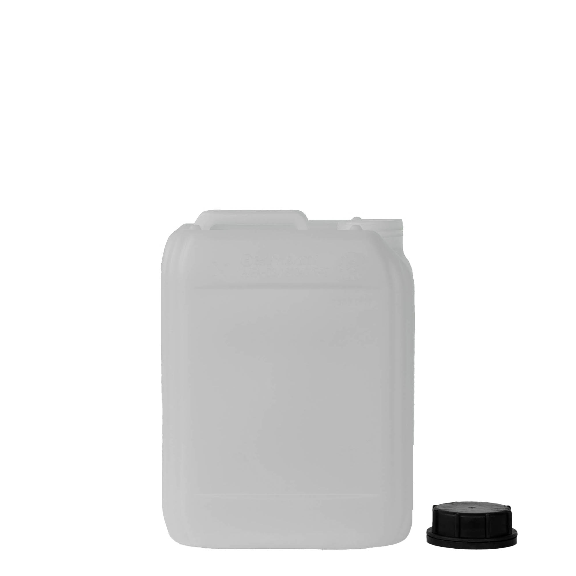 Canistră de 5 l, dreptunghiulară, plastic HDPE, natural, gura: ND 55 Canistră de 5 l, dreptunghiulară, plastic HDPE, natural, gura: ND 55