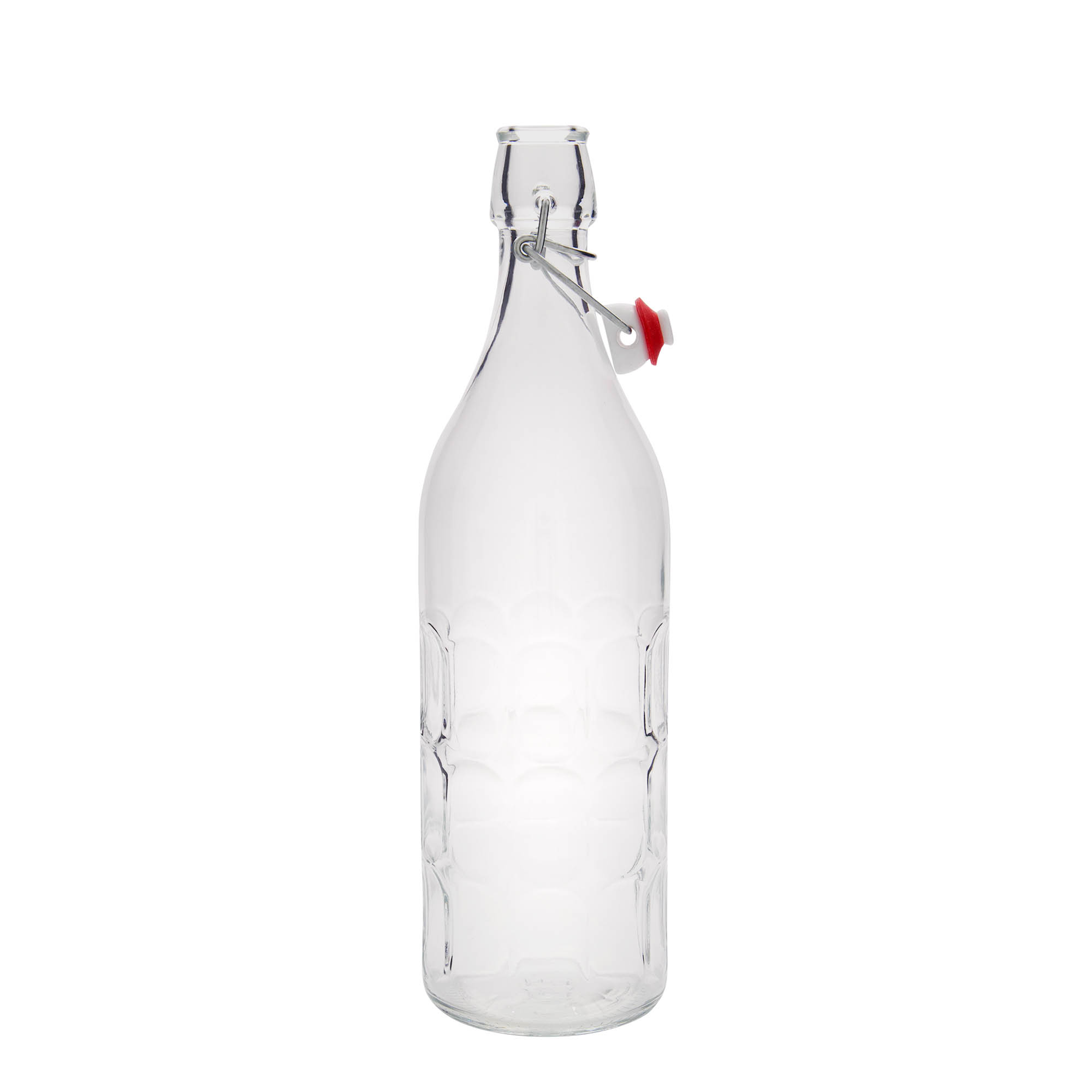 Sticlă de sticlă Moresca de 1.000 ml, gura: închidere cu clemă