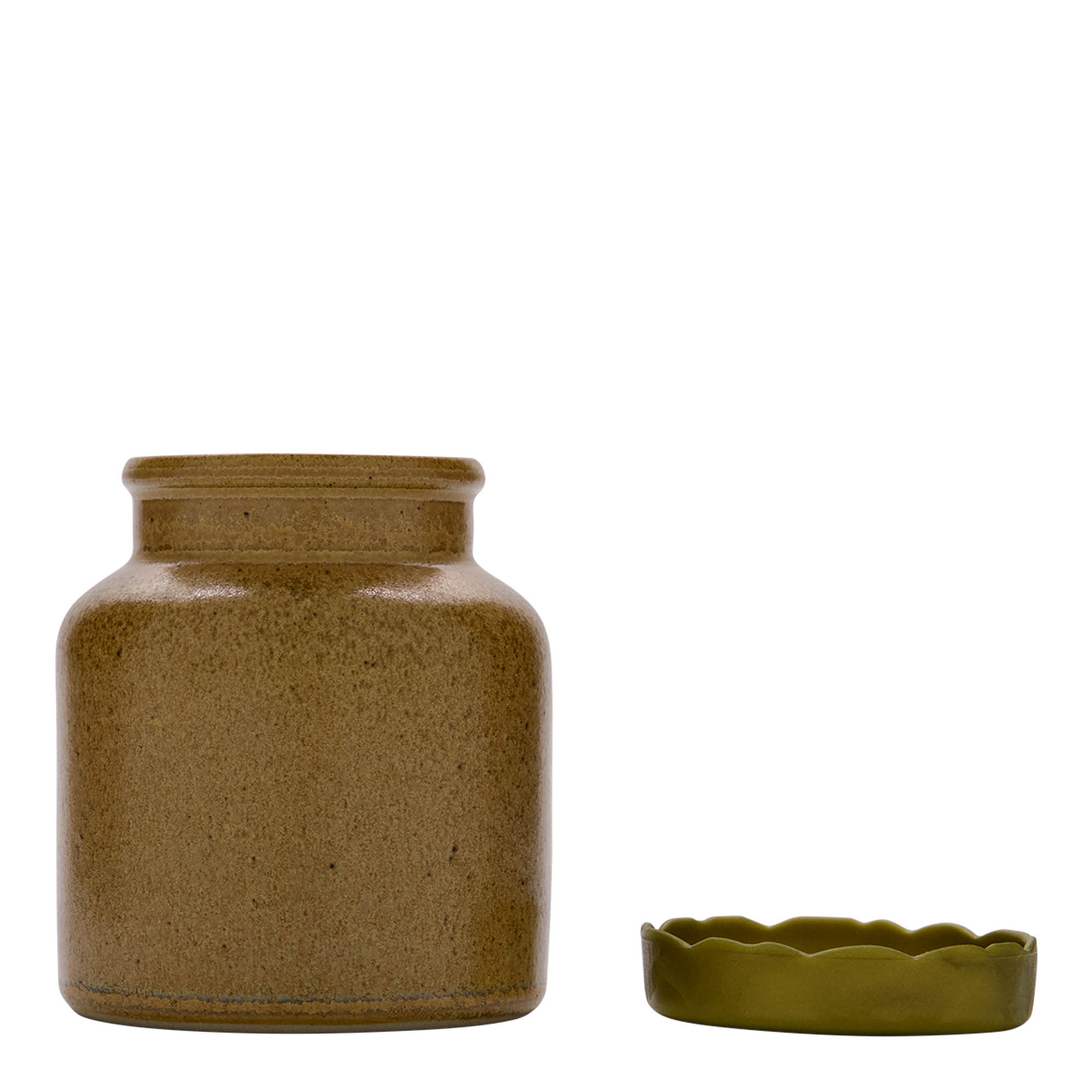270 ml vas de ceramică Steinzeug, maro-cristal, gura: capac cu margine peste vas 270 ml vas de ceramică Steinzeug, maro-cristal, gura: capac cu margine peste vas