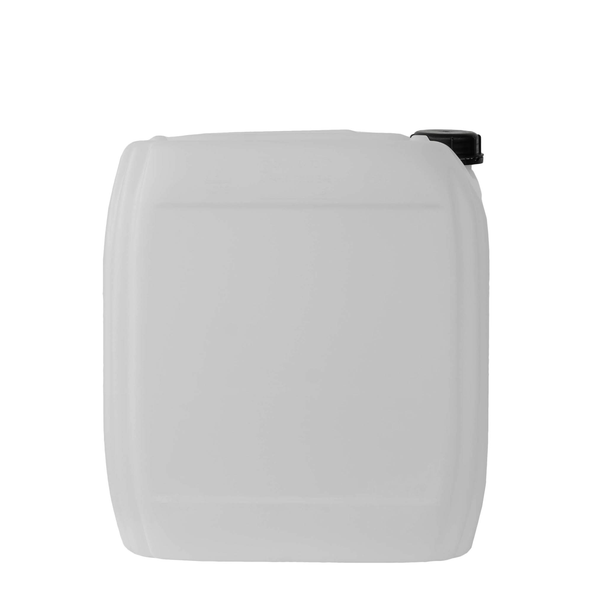 Canistră de 25 l, dreptunghiulară, plastic HDPE, natural, gura: ND 60 Canistră de 25 l, dreptunghiulară, plastic HDPE, natural, gura: ND 60