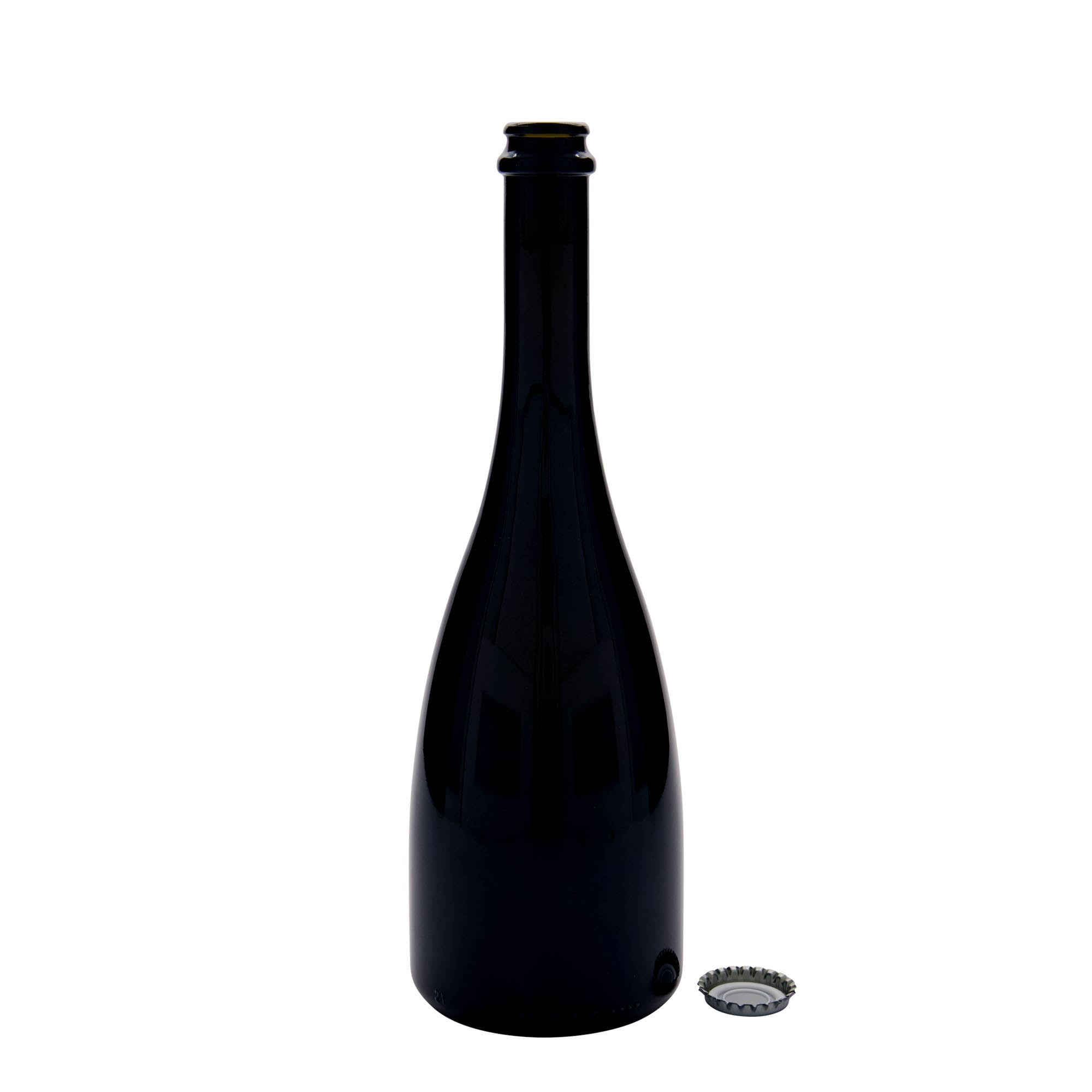 Sticlă de bere/șampanie 750 ml „Tosca”, sticlă, verde antic, gât: capac tip crown cork