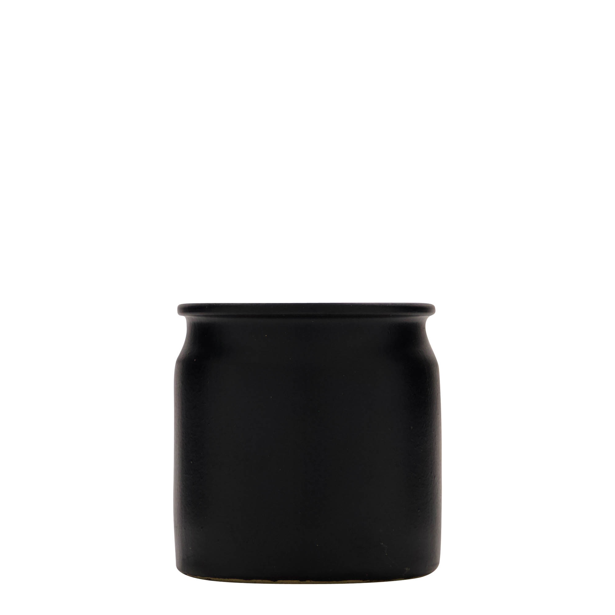 160 ml vas din ceramică de gresie, ceramică, negru, gura: plută