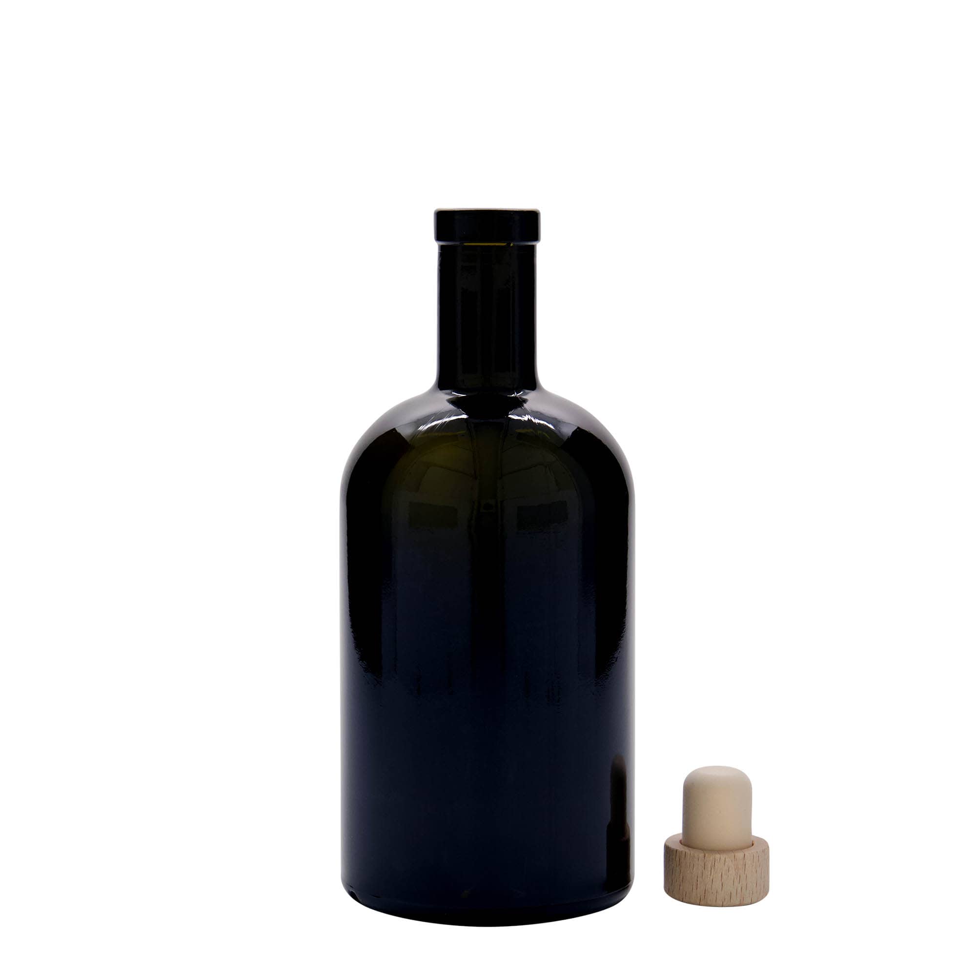 Sticlă de sticlă de 500 ml „Farmacia”, verde antic, gura: plută