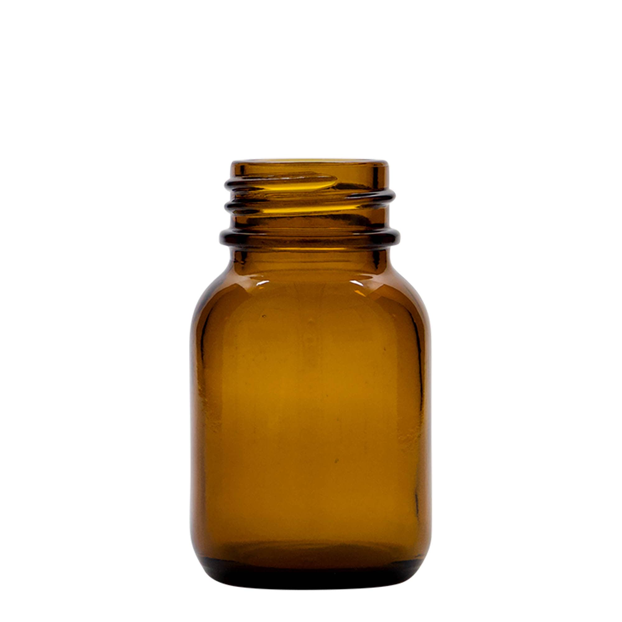 50 ml sticlă cu gât larg, maro, deschidere: DIN 32