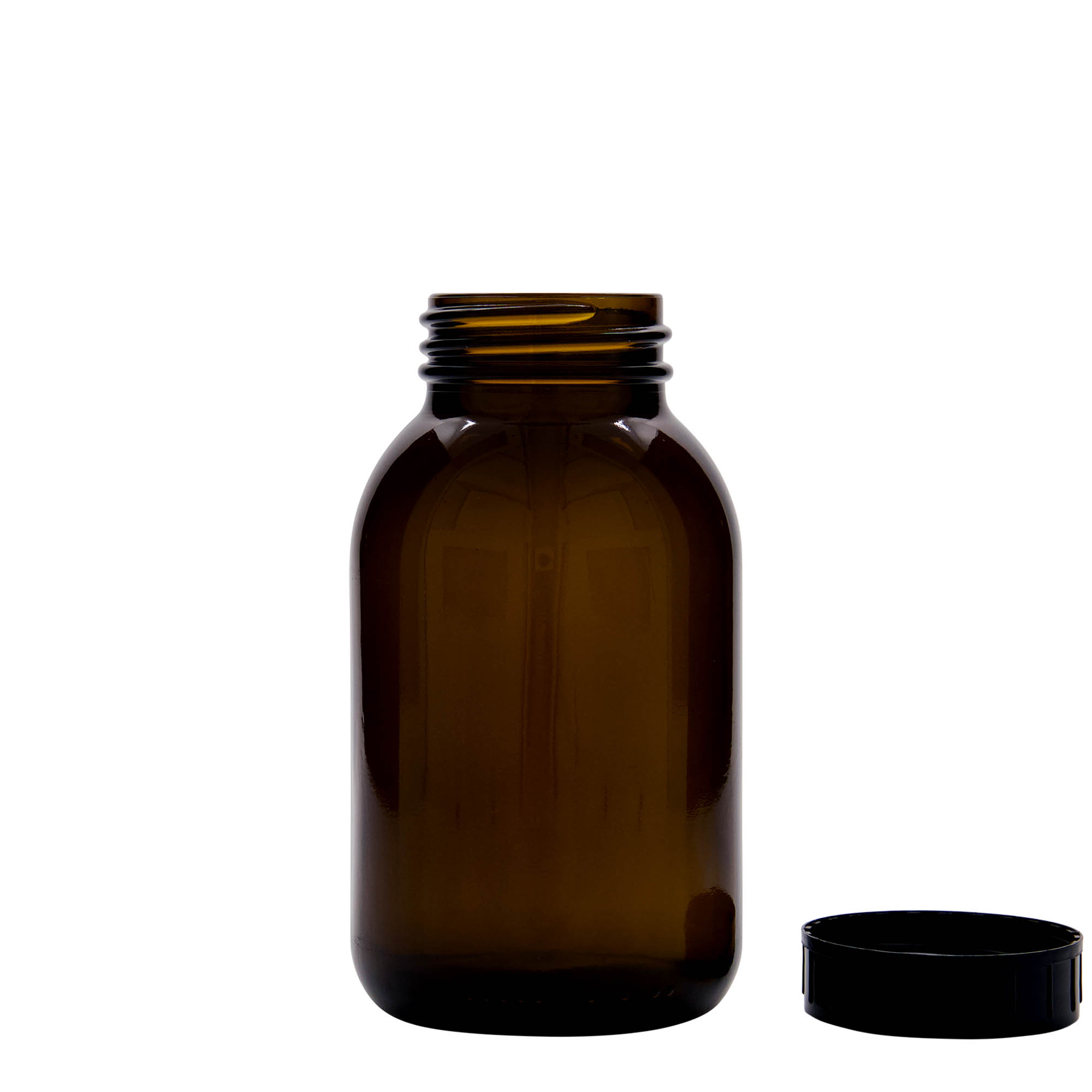 500 ml borcan cu gât larg, maro, gură: DIN 55