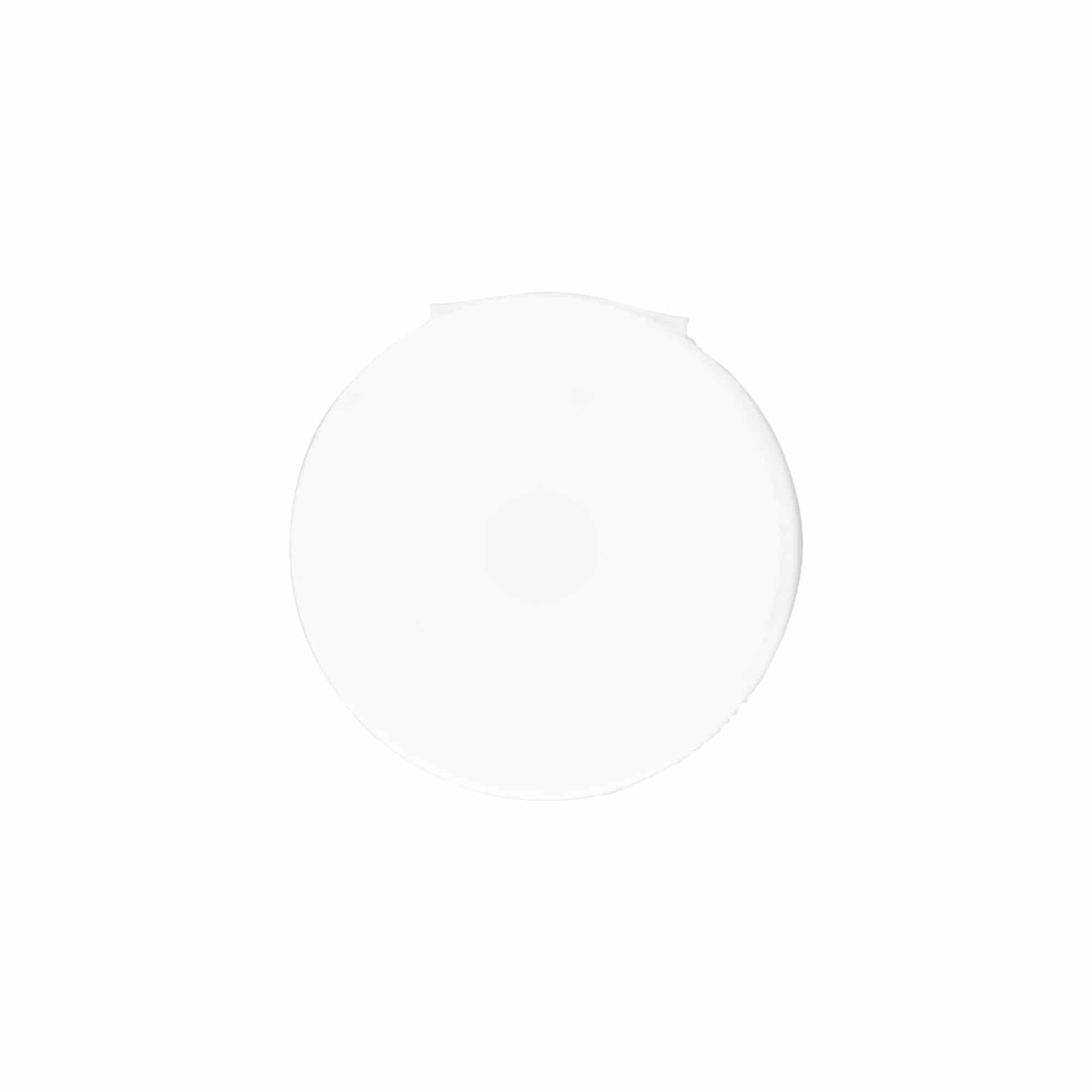 Capac cu filet și balama pliabilă, plastic PP, alb, pentru gura: 38/400