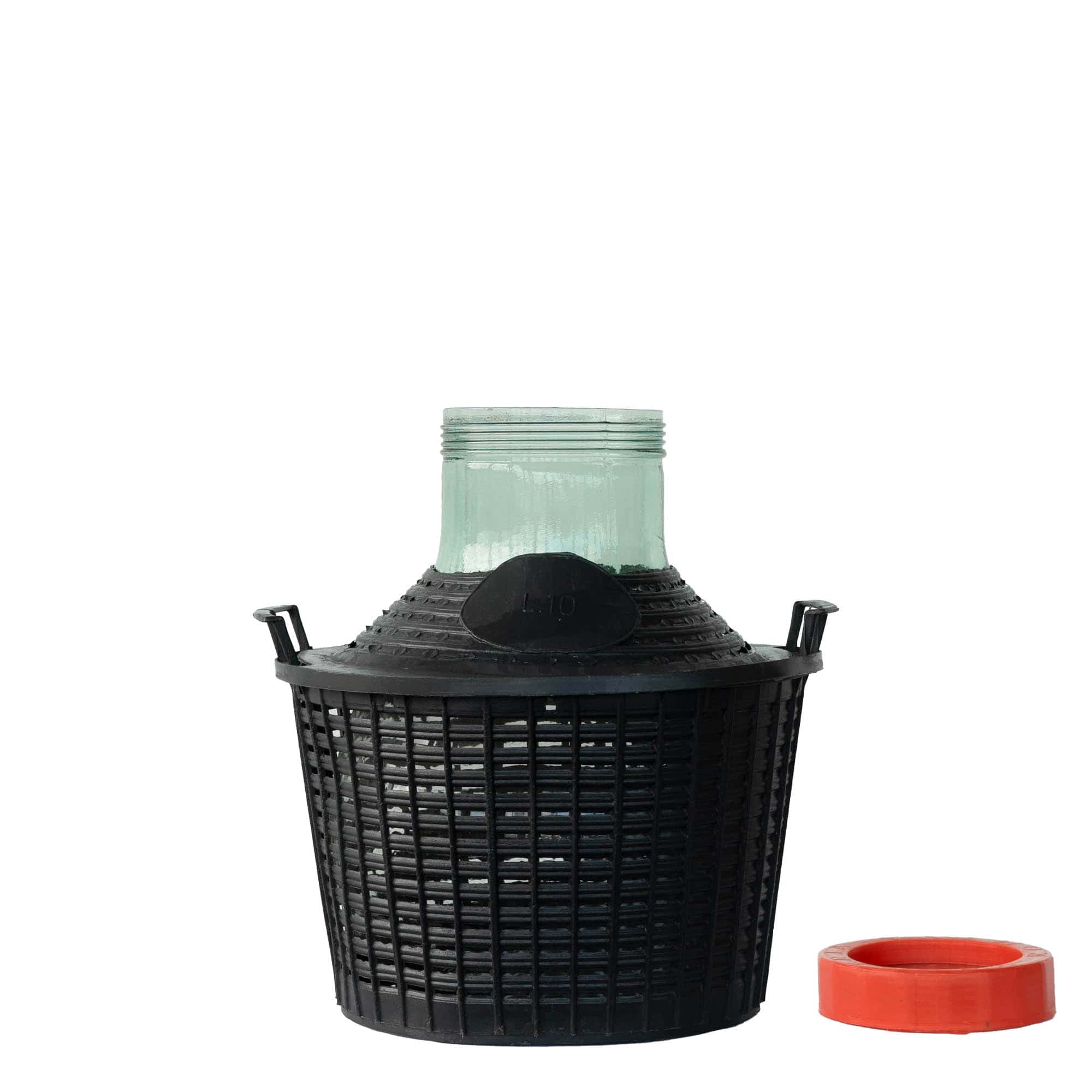 Butelie balon de 10 l, gât larg, sticlă, deschidere: capac cu filet