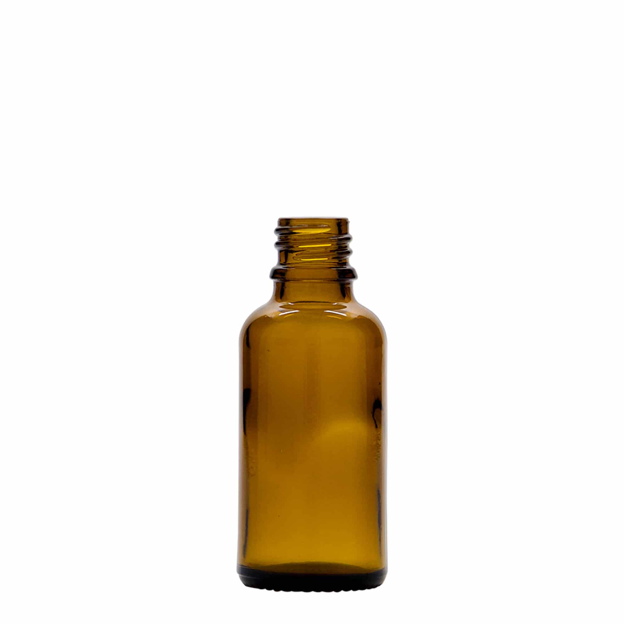 30 ml sticlă spray medicină, sticlă, maro, gura: DIN 18