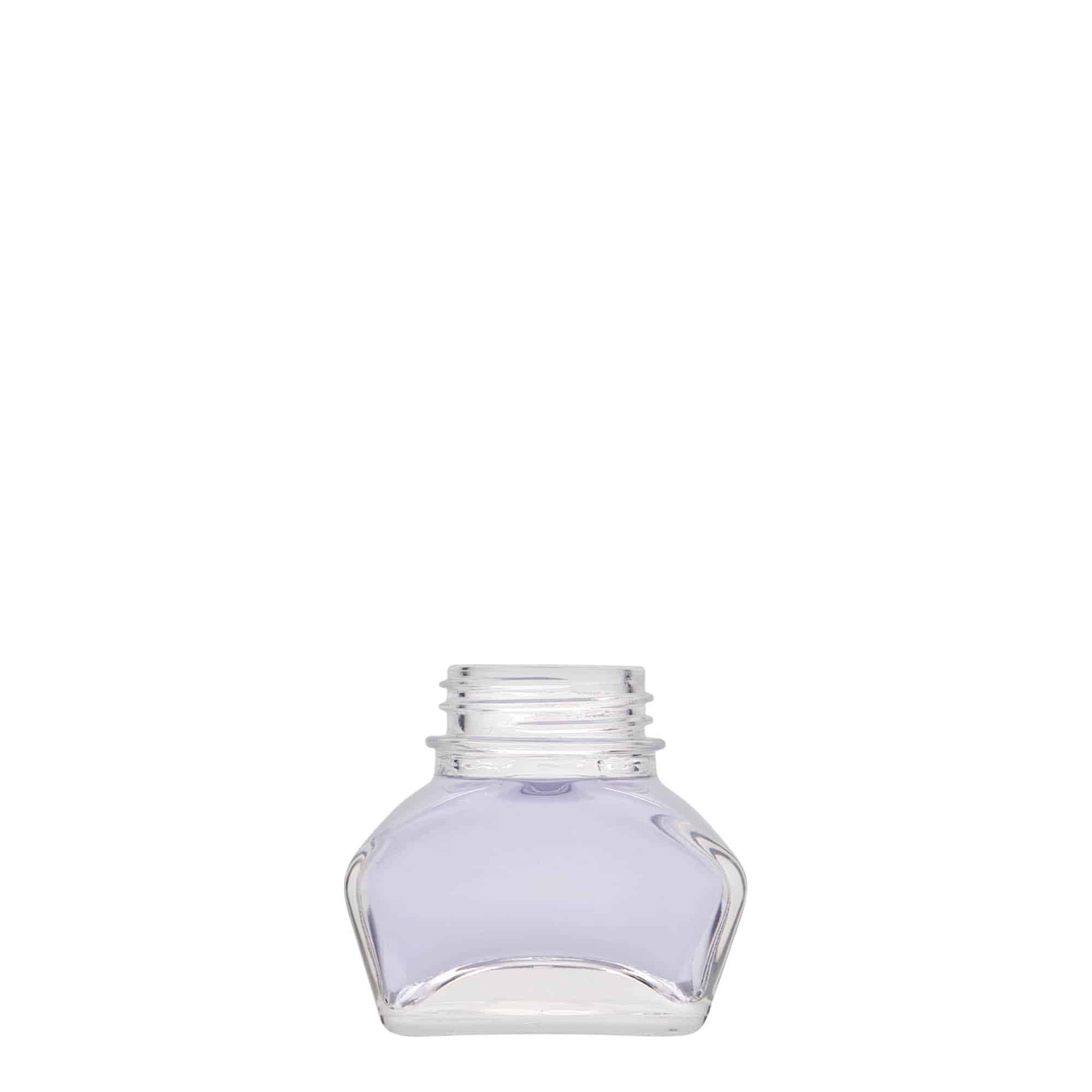 30 ml sticluță de cerneală, dreptunghiulară, gura: capac cu filet