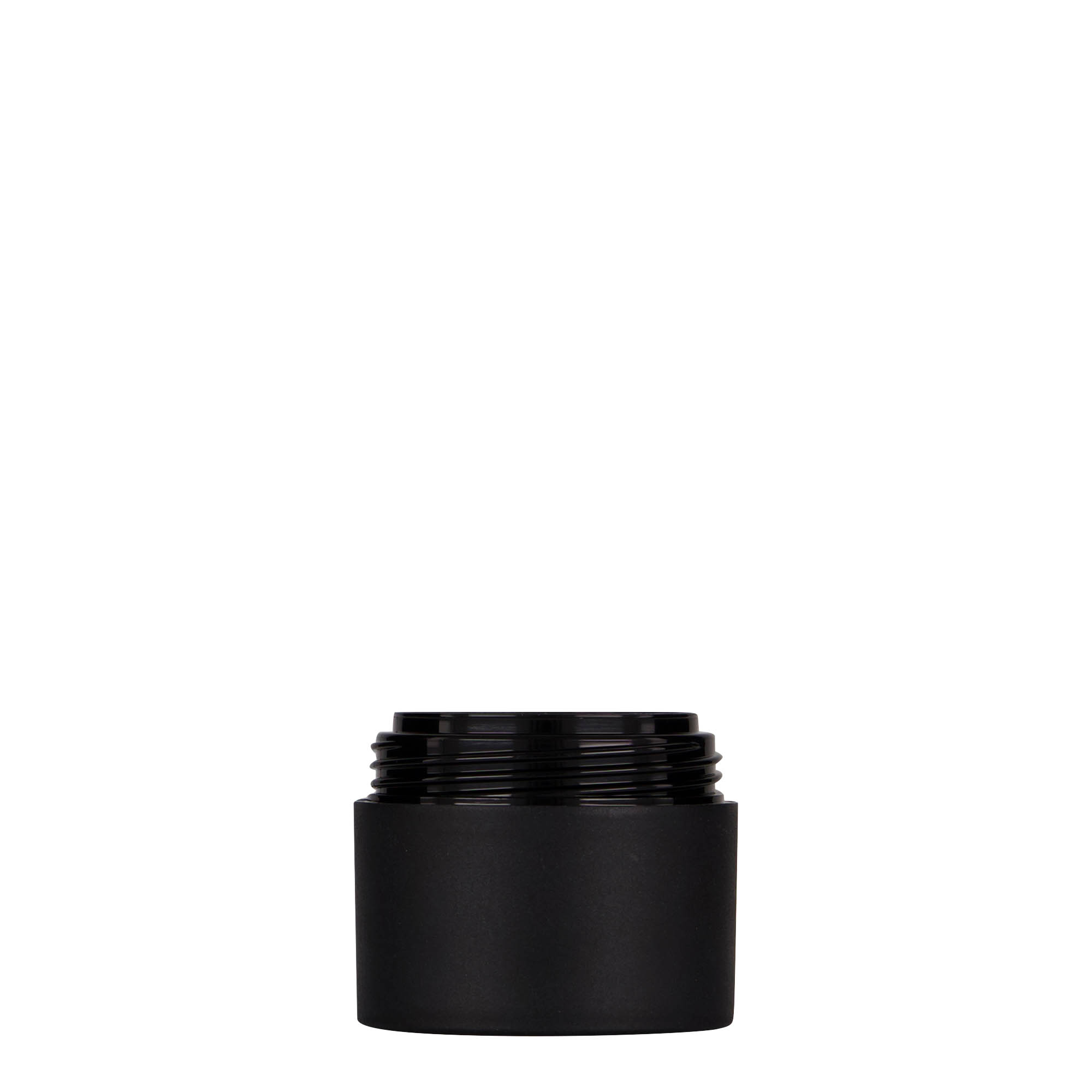 30 ml cutie din plastic „Antonella”, PP, negru, gură: capac cu filet 30 ml cutie din plastic „Antonella”, PP, negru, gură: capac cu filet