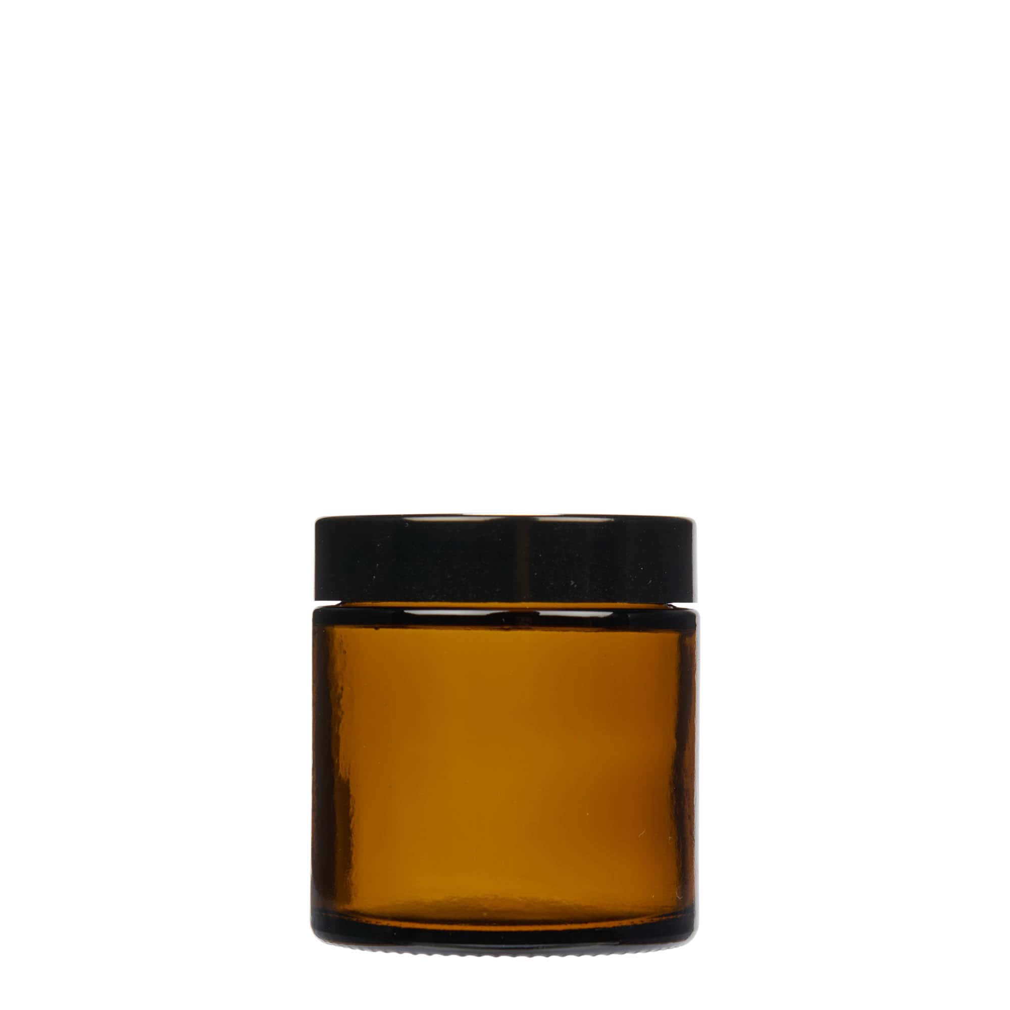 120 ml borcan „Brown Line”, sticlă, maro, gura: capac cu filet