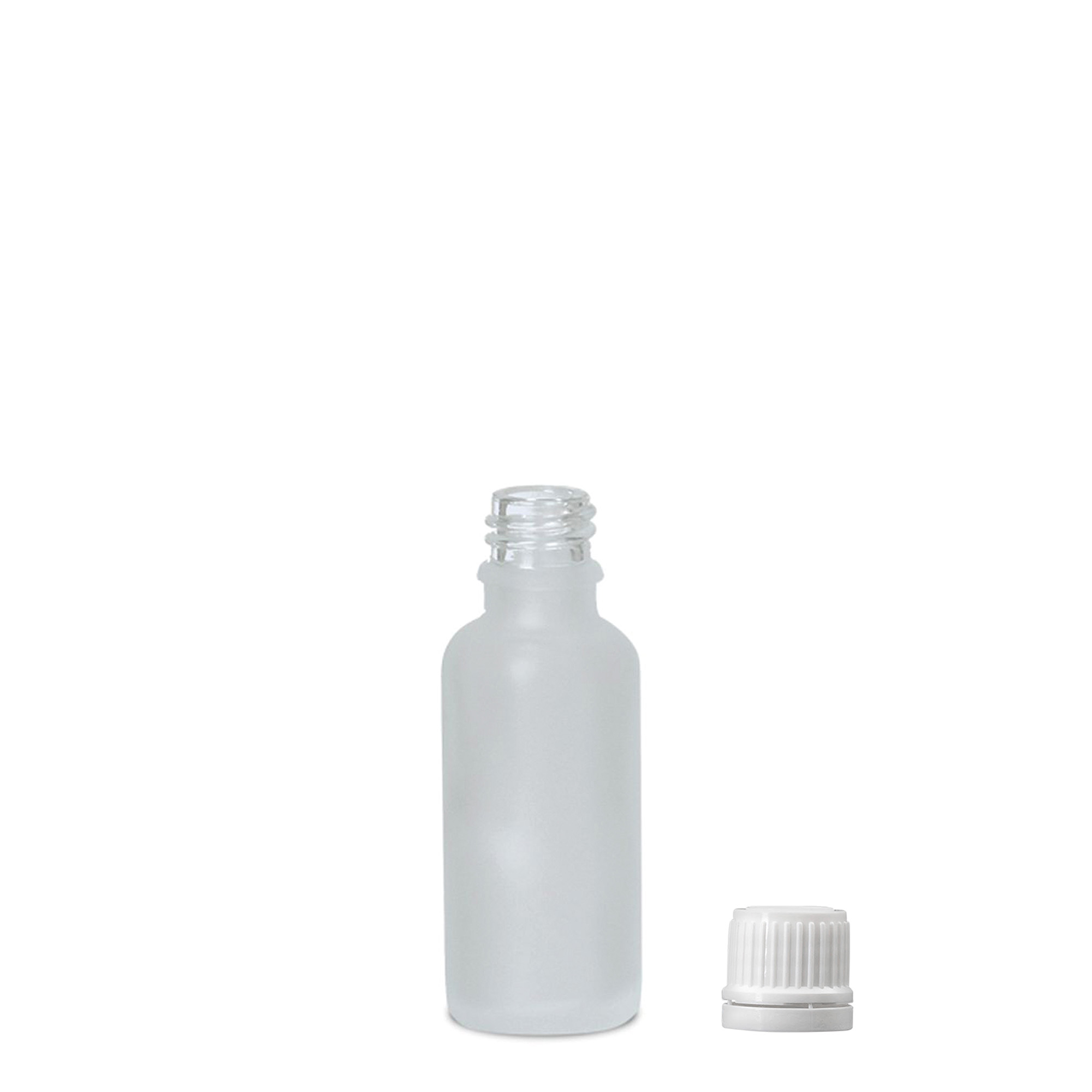 Flacon medical de 30 ml, sticlă, mat, gura: DIN 18 Flacon medical de 30 ml, sticlă, mat, gura: DIN 18