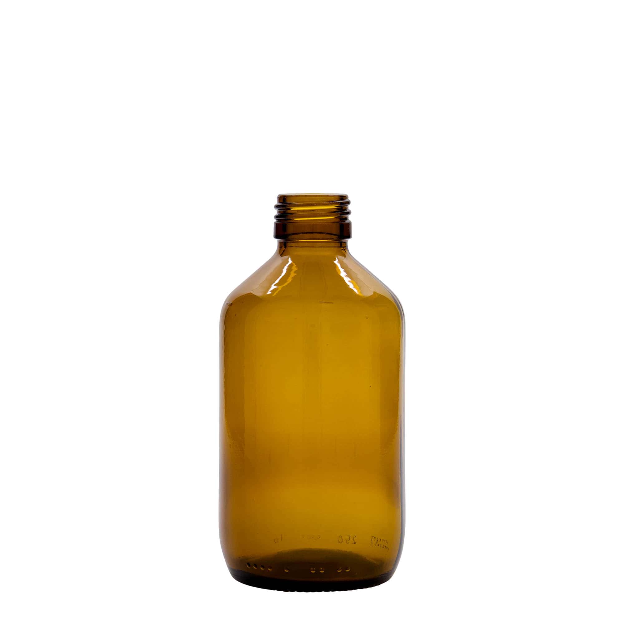 250 ml sticlă medicală, maro, sticlă, gura: PP 28
