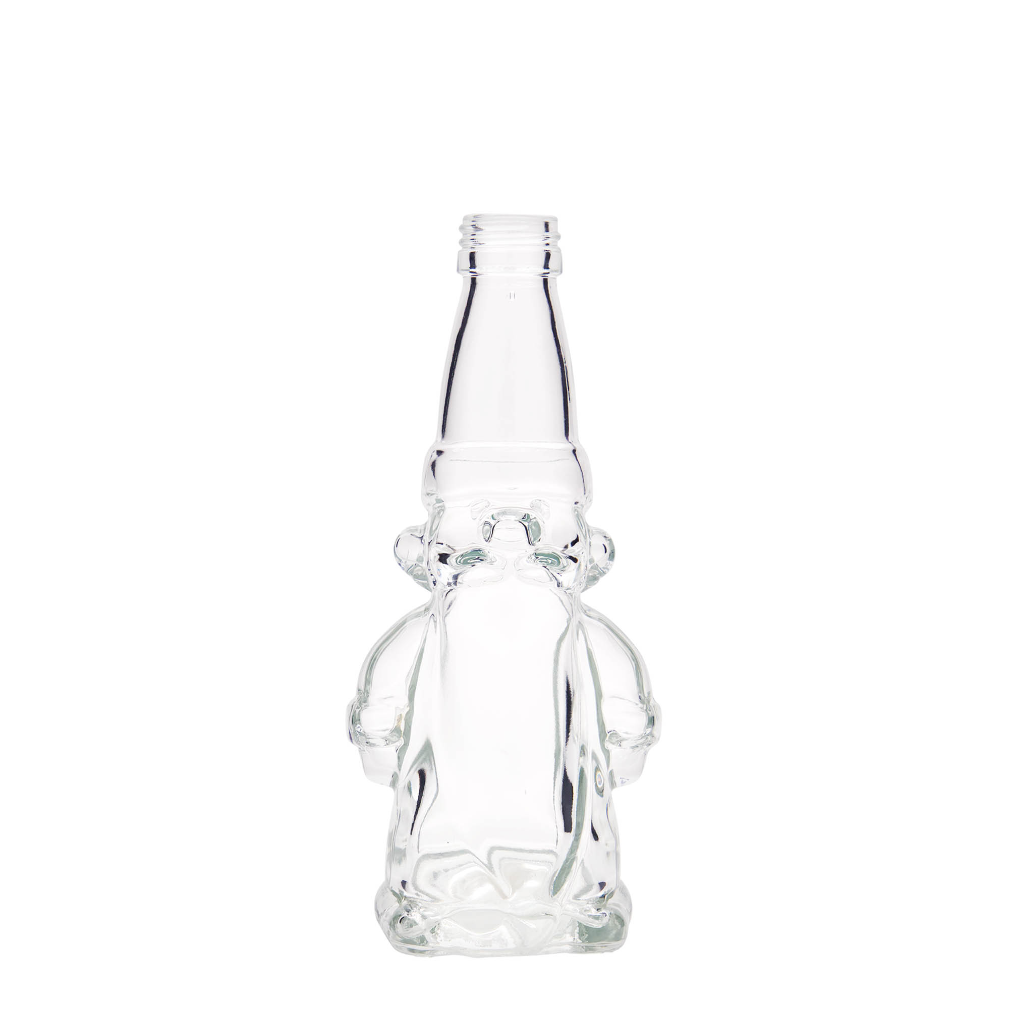 Sticlă de sticlă de 200 ml „Spiriduș de Crăciun”, gura: PP 28
