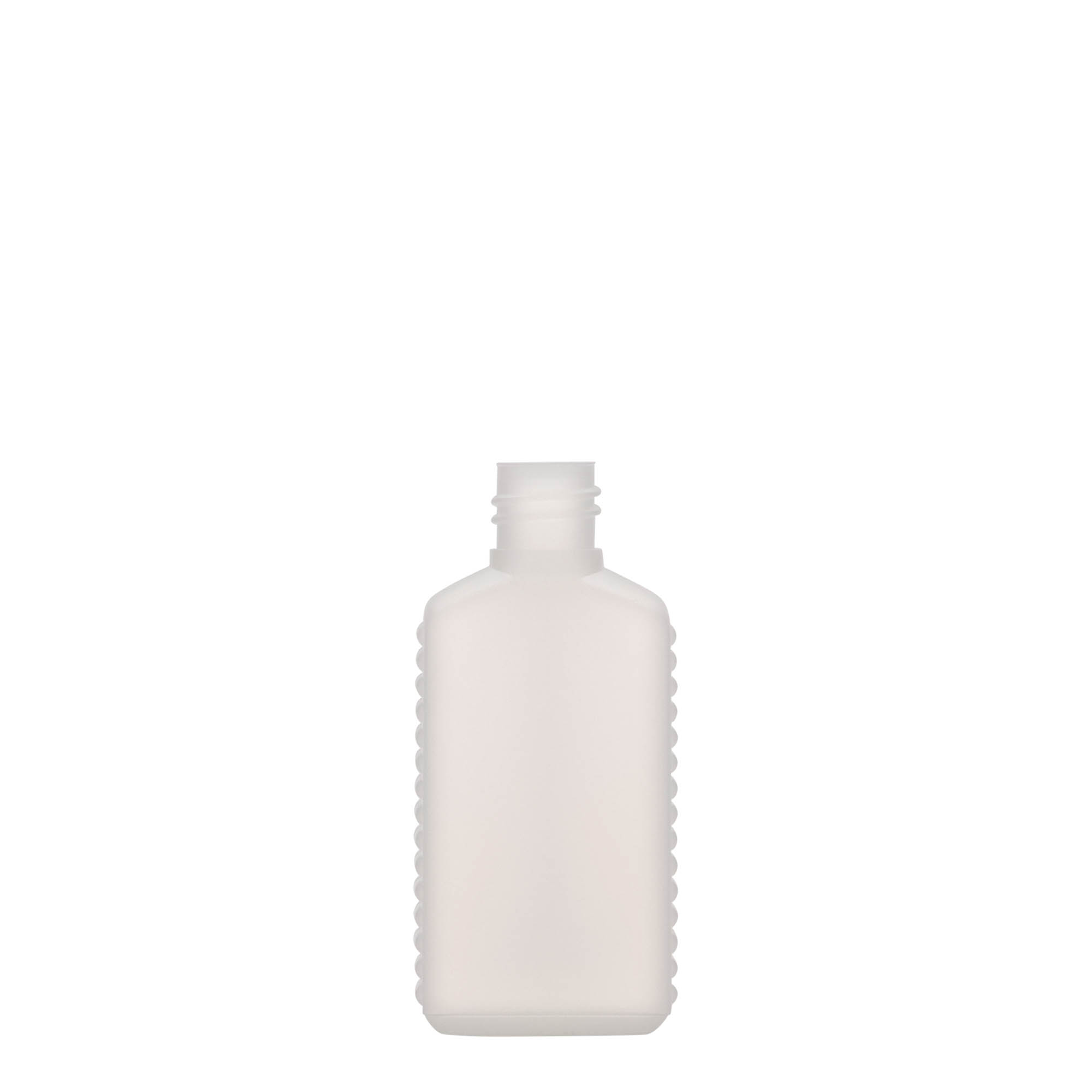 50 ml sticlă canistră cu gât îngust, dreptunghiulară, plastic HDPE, natural, deschidere: DIN 18 50 ml sticlă canistră cu gât îngust, dreptunghiulară, plastic HDPE, natural, deschidere: DIN 18