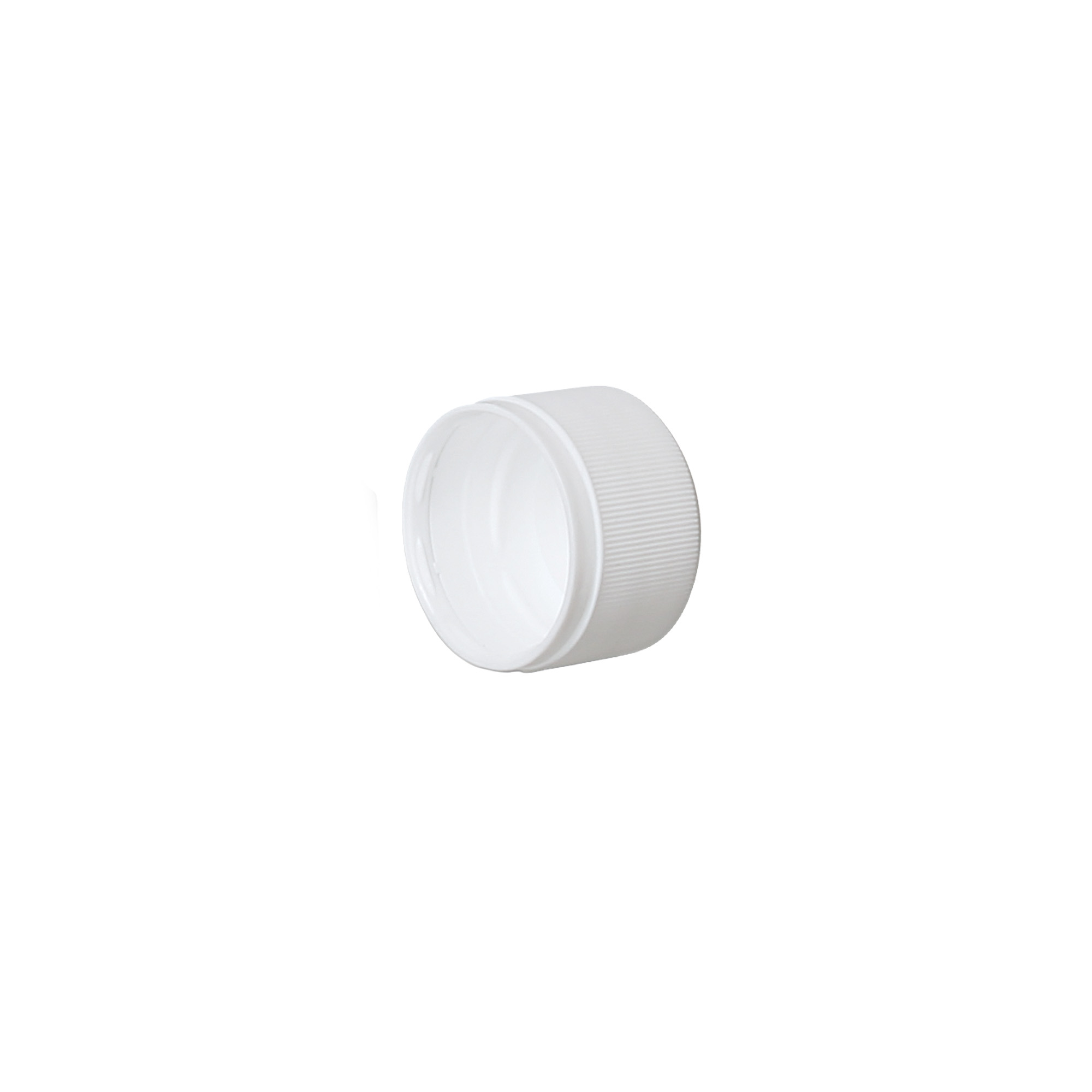 Capac cu filet varianta A, plastic PP, alb, pentru gura: PP 28