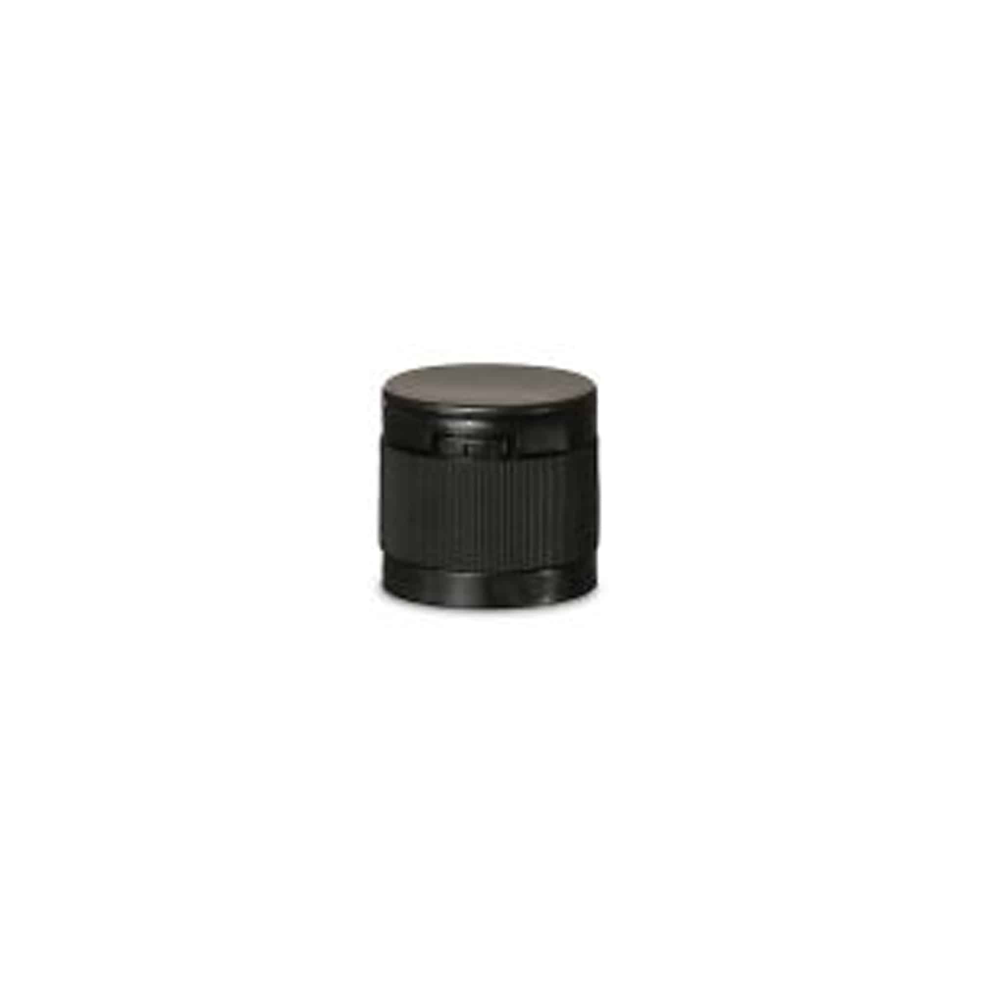 Capac cu filet și balama rabatabilă, plastic PP, negru, pentru gură: DIN 18 Capac cu filet și balama rabatabilă, plastic PP, negru, pentru gură: DIN 18