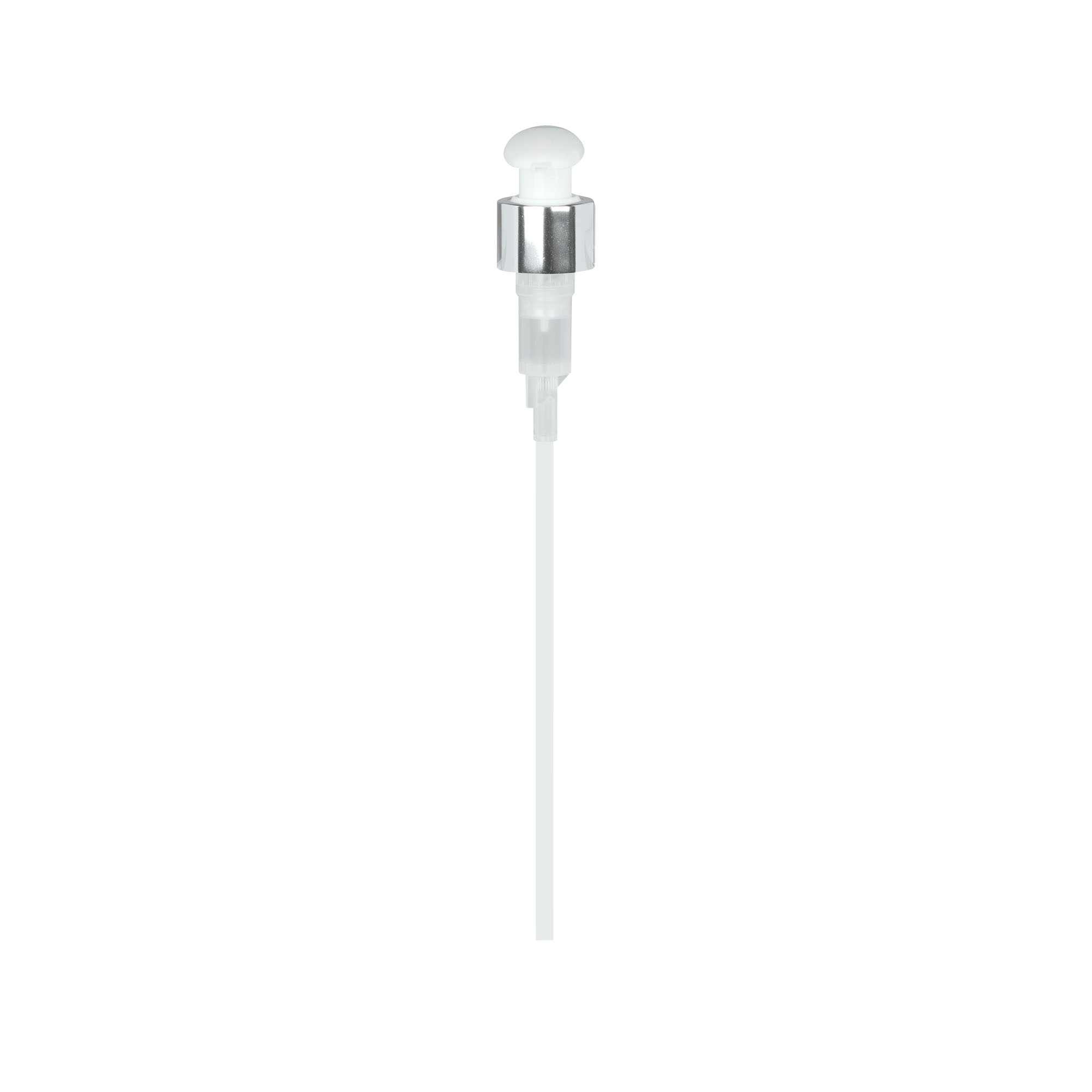 Capac cu filet pentru pompă dozatoare, plastic PP, alb, pentru deschidere: 24/410 Capac cu filet pentru pompă dozatoare, plastic PP, alb, pentru deschidere: 24/410