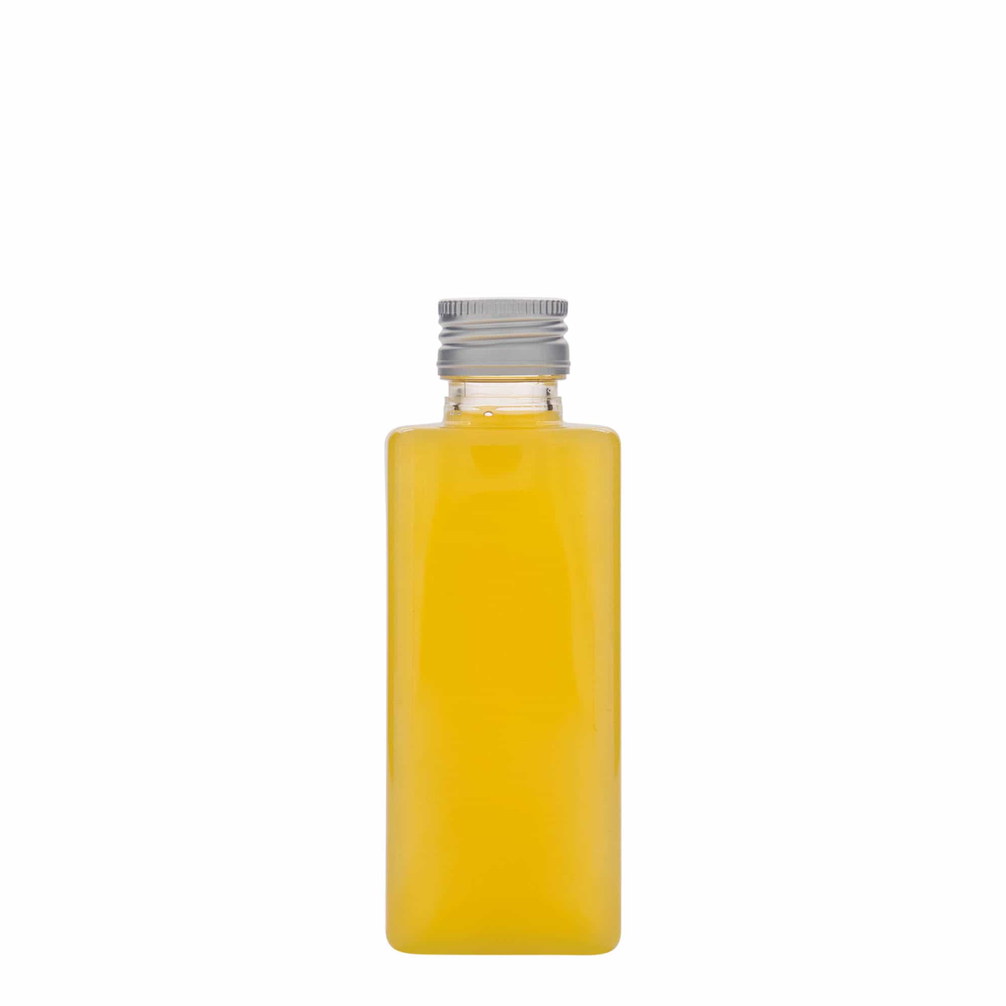 Sticlă PET de 250 ml „Karl”, pătrată, din plastic, gura: PP 28