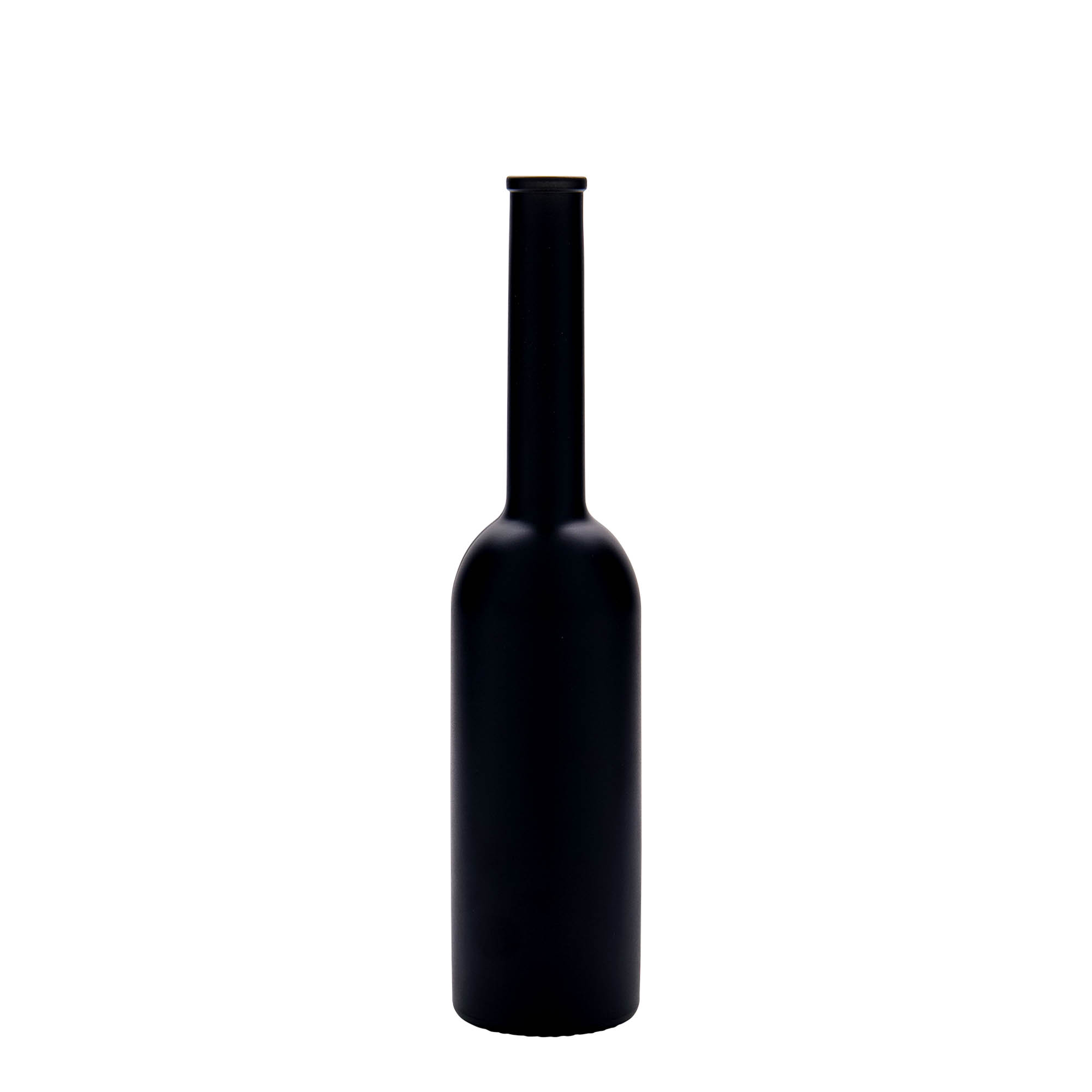 Sticlă de sticlă de 200 ml „Opera”, neagră, gura: dop