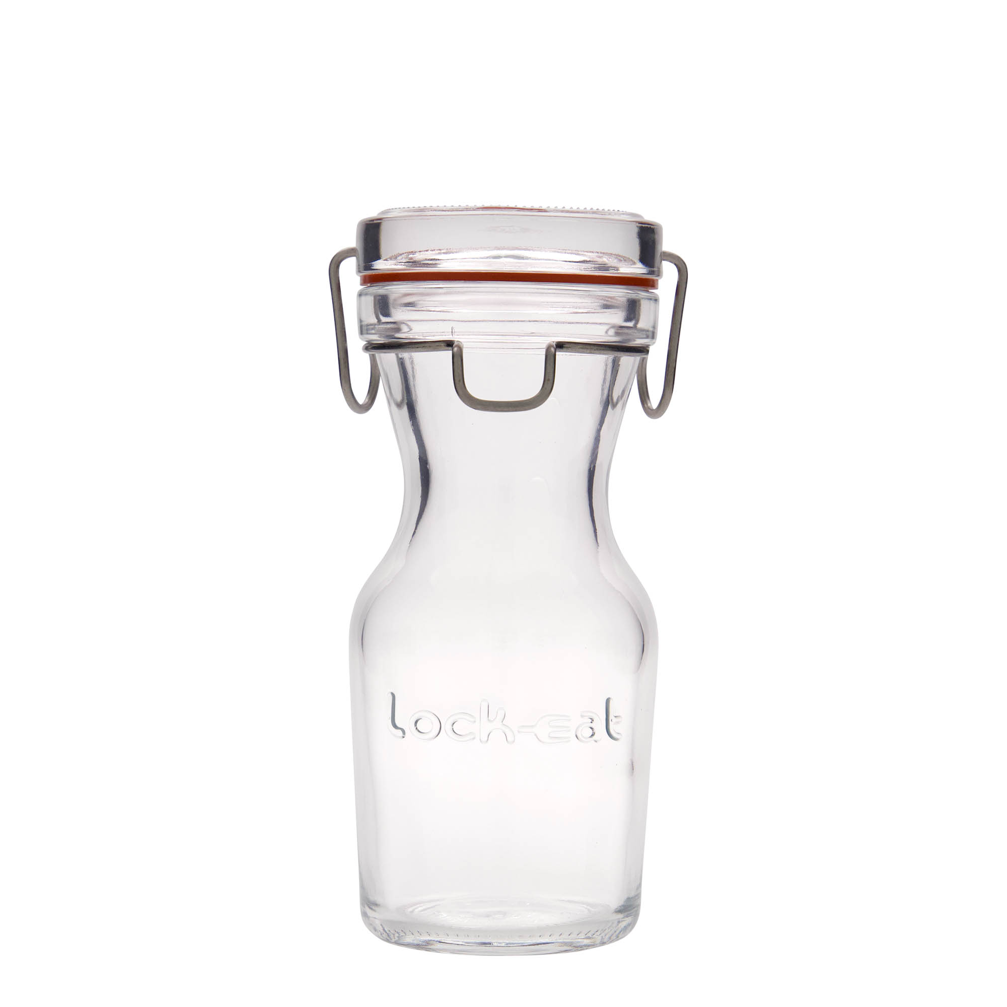 250 ml carafă de sticlă 'Lock-Eat', gura: închidere cu clemă metalică