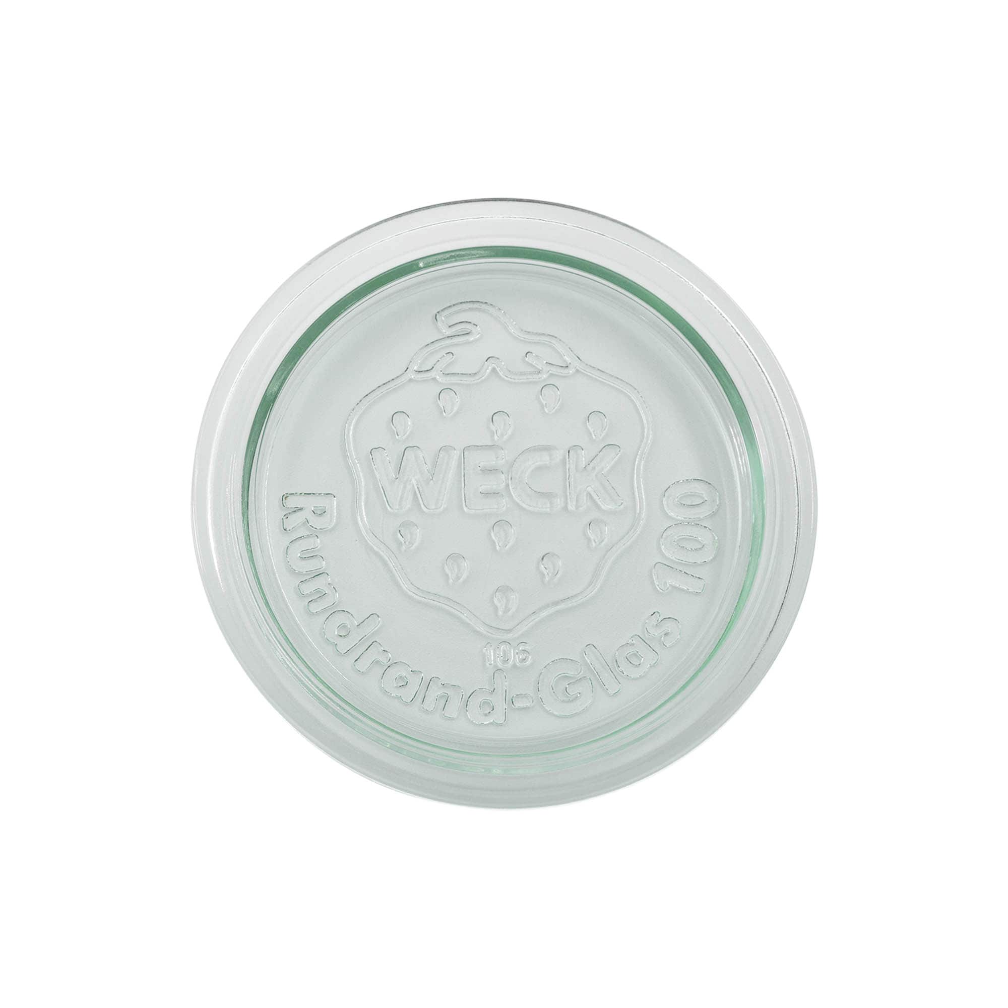Capac din sticlă WECK cu margine rotundă #, pentru gura: RR100