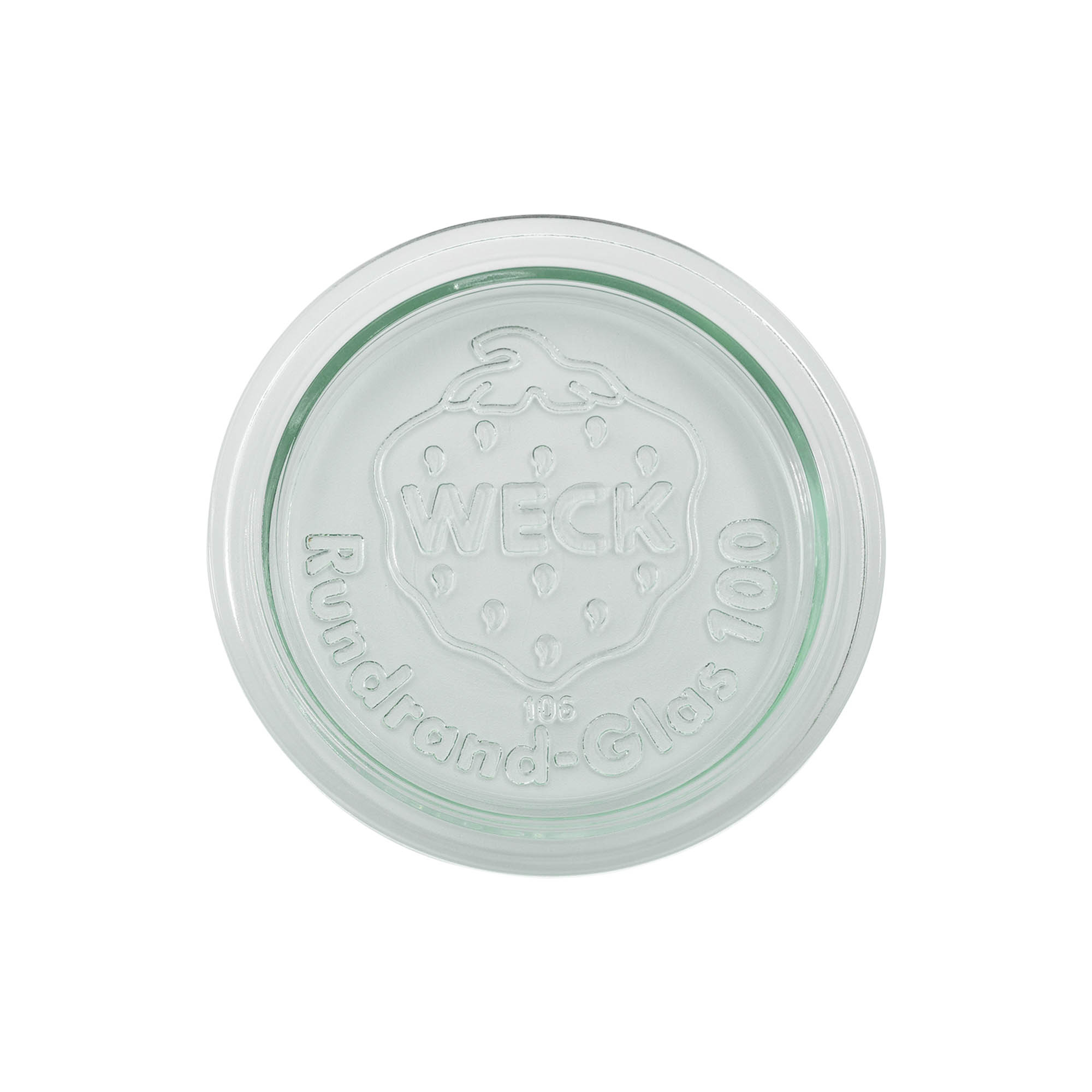 Capac din sticlă WECK cu margine rotundă #, pentru gura: RR100 Capac din sticlă WECK cu margine rotundă #, pentru gura: RR100