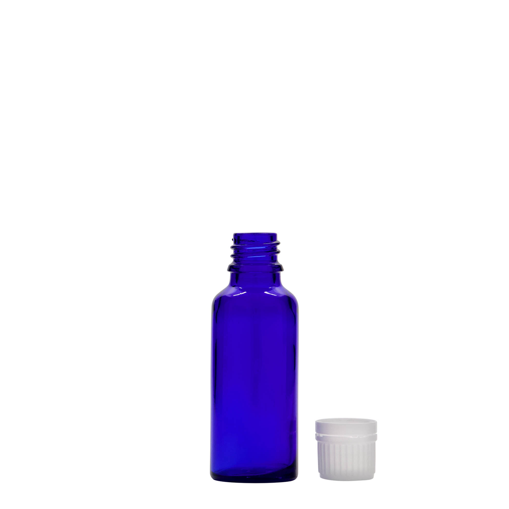 30 ml sticlă medicală, sticlă, albastru regal, gura: DIN 18 30 ml sticlă medicală, sticlă, albastru regal, gura: DIN 18