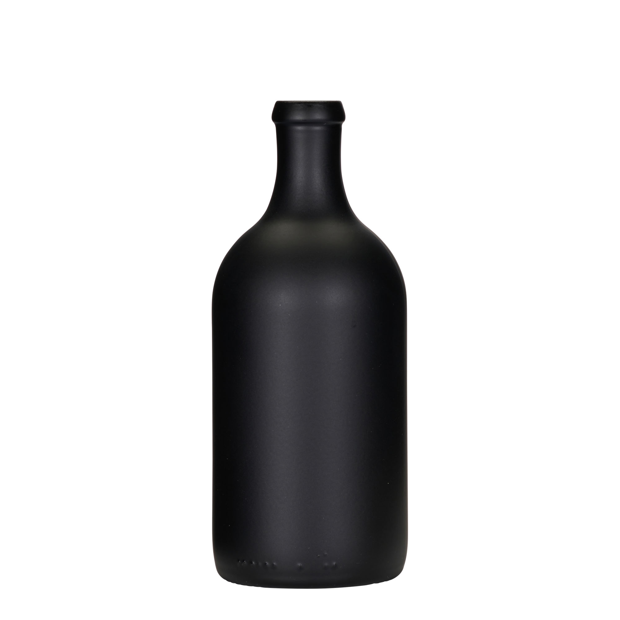 Sticlă de sticlă de 500 ml „Ginevra Leggera”, negru, gura: dop Sticlă de sticlă de 500 ml „Ginevra Leggera”, negru, gura: dop