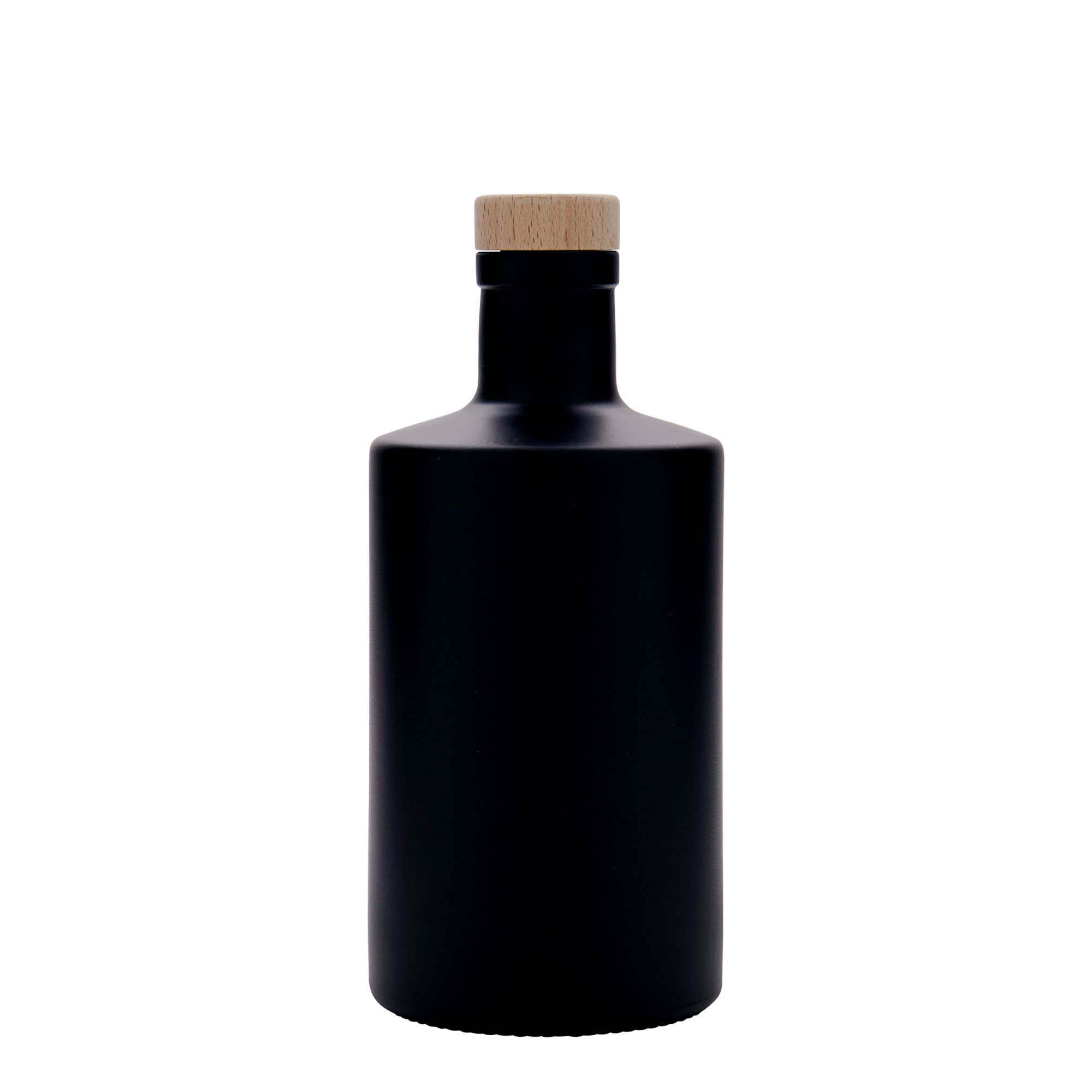 Sticlă de sticlă de 500 ml „Caroline”, neagră, gura: dop de plută Sticlă de sticlă de 500 ml „Caroline”, neagră, gura: dop de plută