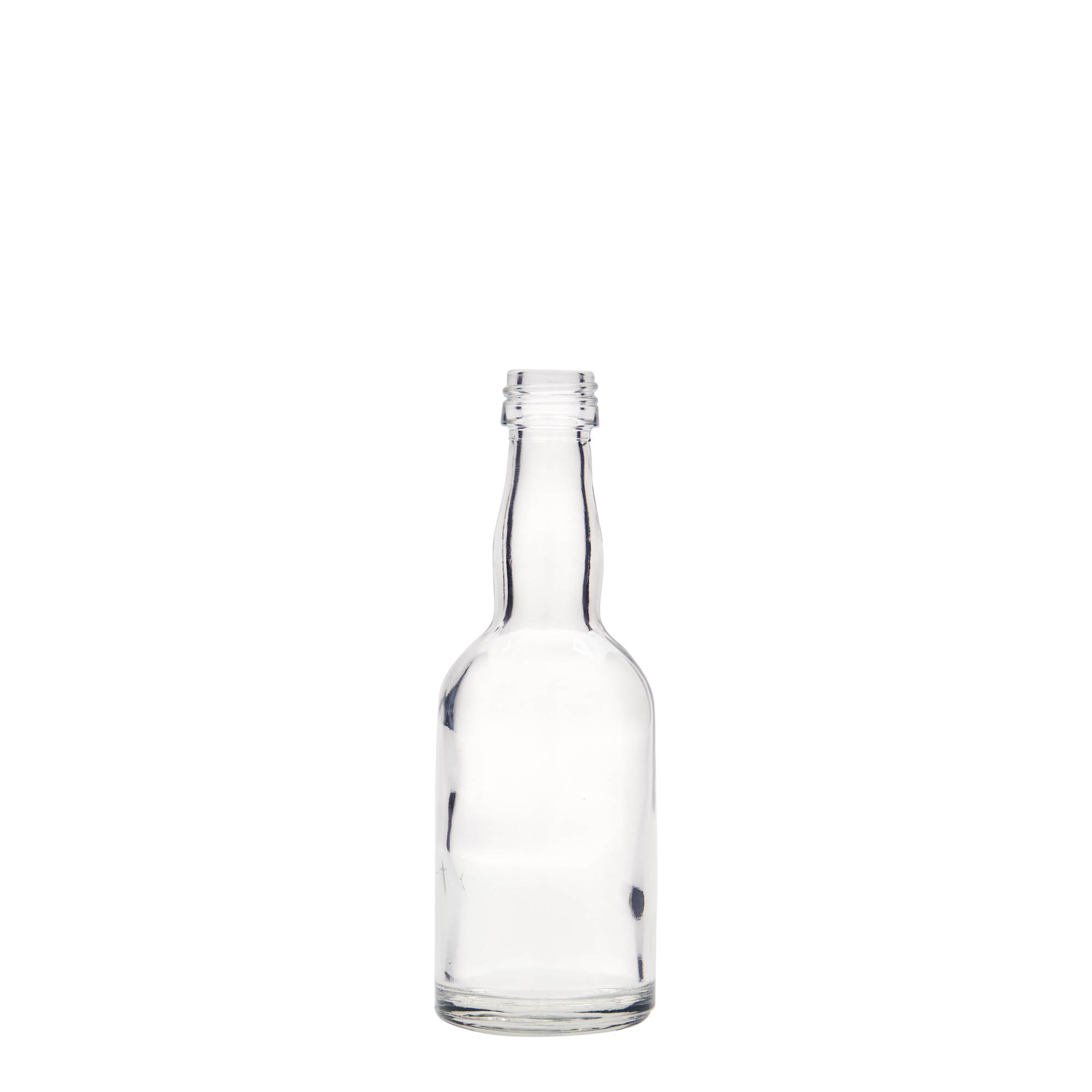 Sticlă de sticlă de 50 ml „Proba”, gura: PP 18 Sticlă de sticlă de 50 ml „Proba”, gura: PP 18
