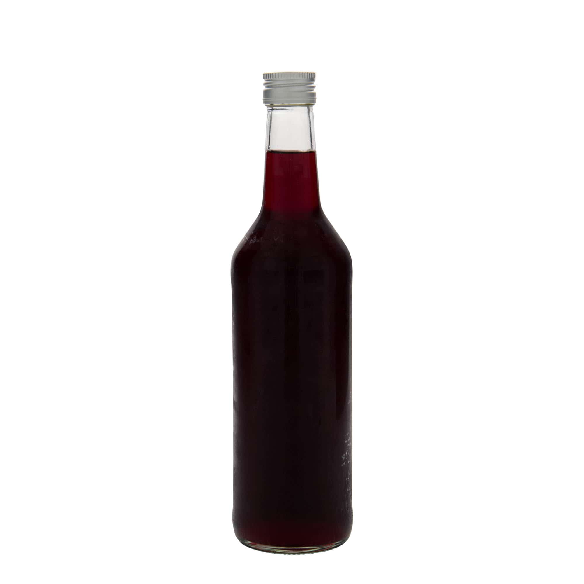 Sticlă de sticlă de 500 ml, gât drept, deschidere: PP 28
