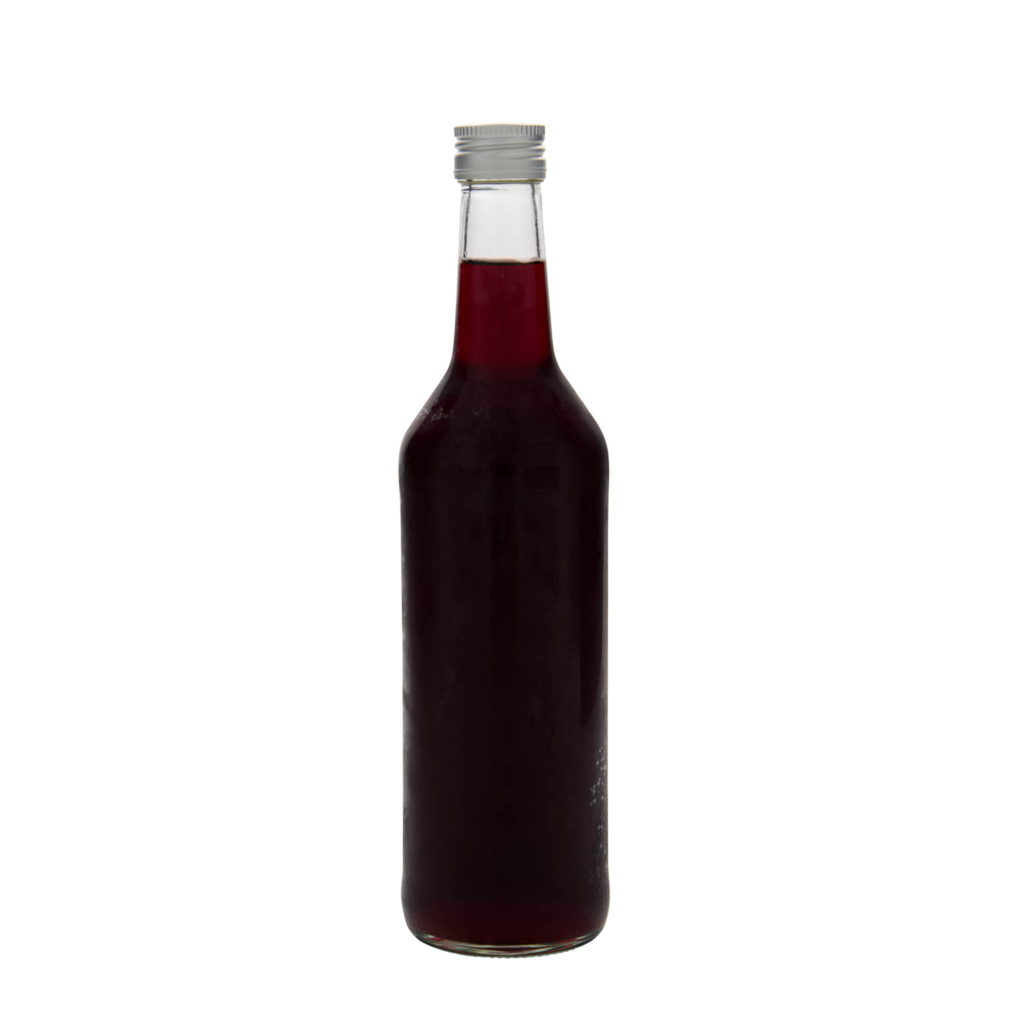 Sticlă de sticlă de 500 ml, gât drept, deschidere: PP 28 Sticlă de sticlă de 500 ml, gât drept, deschidere: PP 28