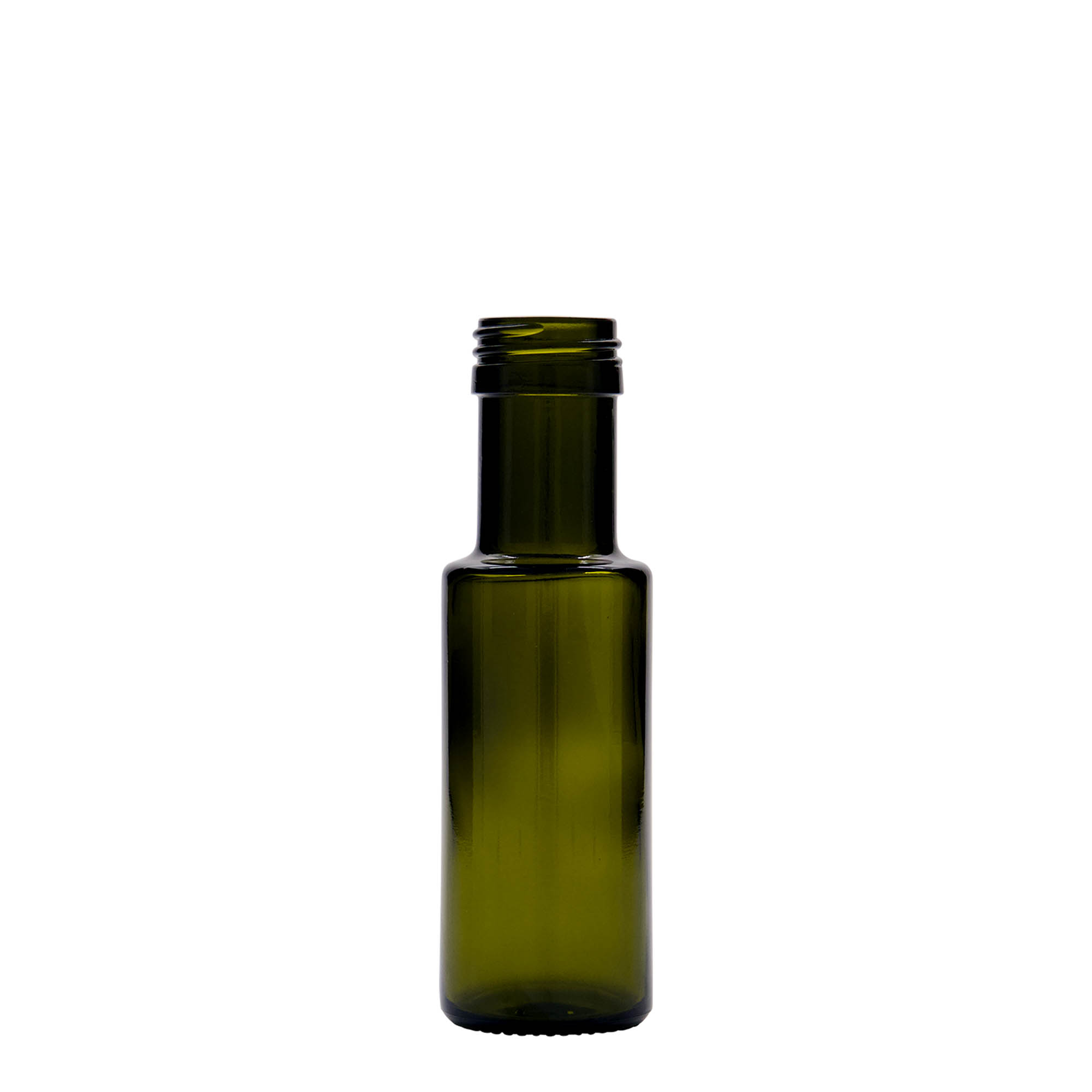 Sticlă de sticlă de 100 ml „Dorica”, verde antic, gât: PP 31,5