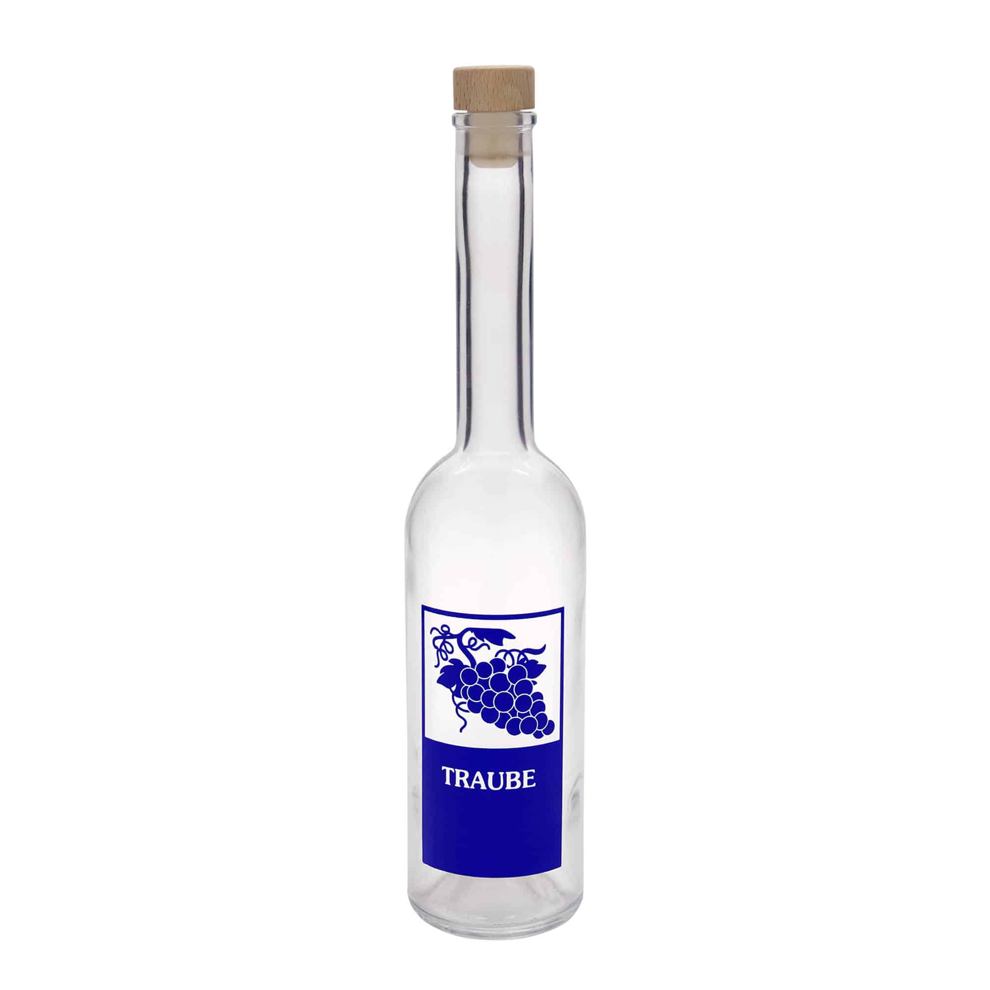 Sticlă de sticlă de 500 ml „Opera”, motiv: strugure, gât: dop