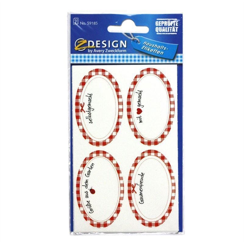 Etichete Zweckform „Făcut manual”, ovale, hârtie, multicolor