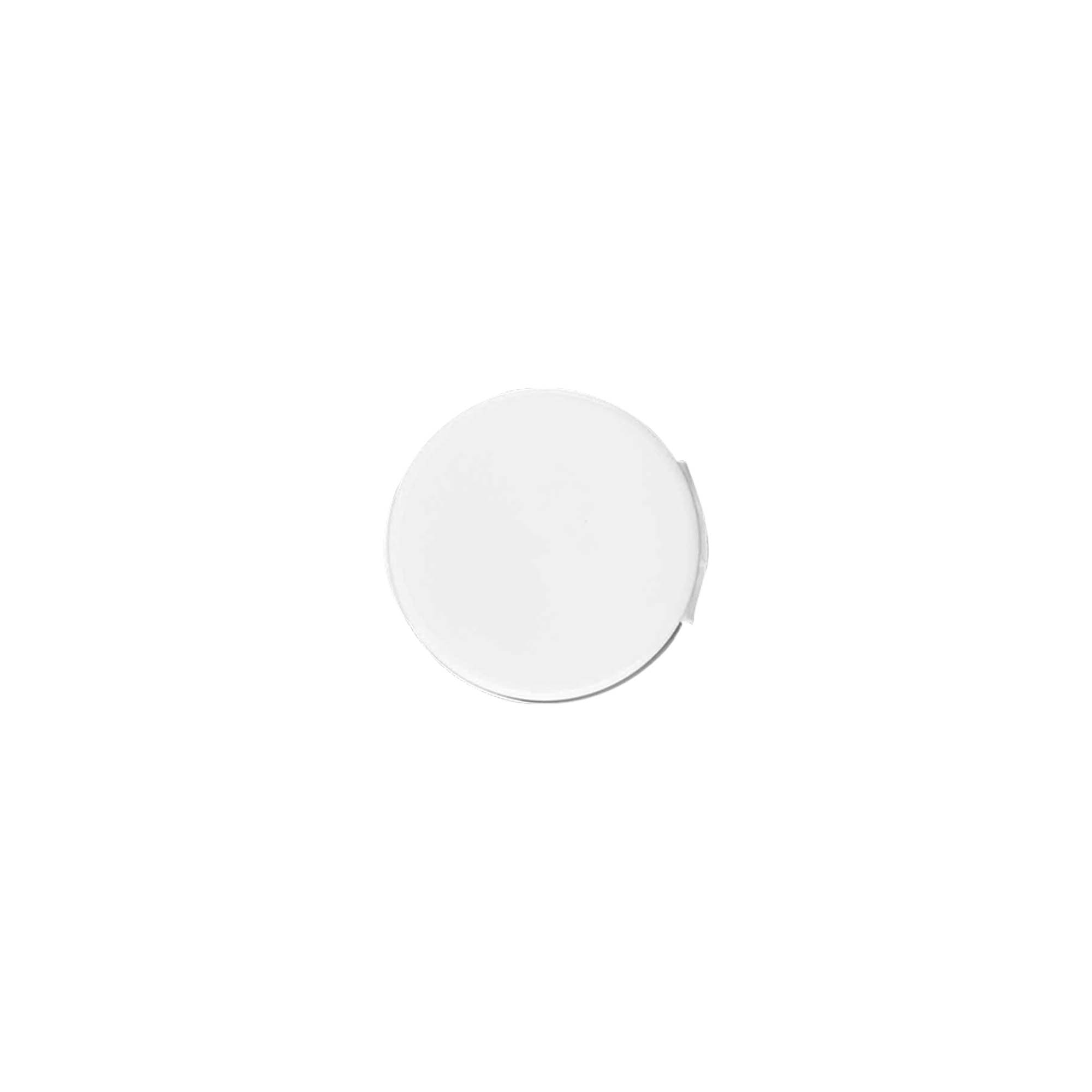 Capac cu filet și balama pliabilă, plastic PP, alb, pentru deschidere: 20/410 Capac cu filet și balama pliabilă, plastic PP, alb, pentru deschidere: 20/410