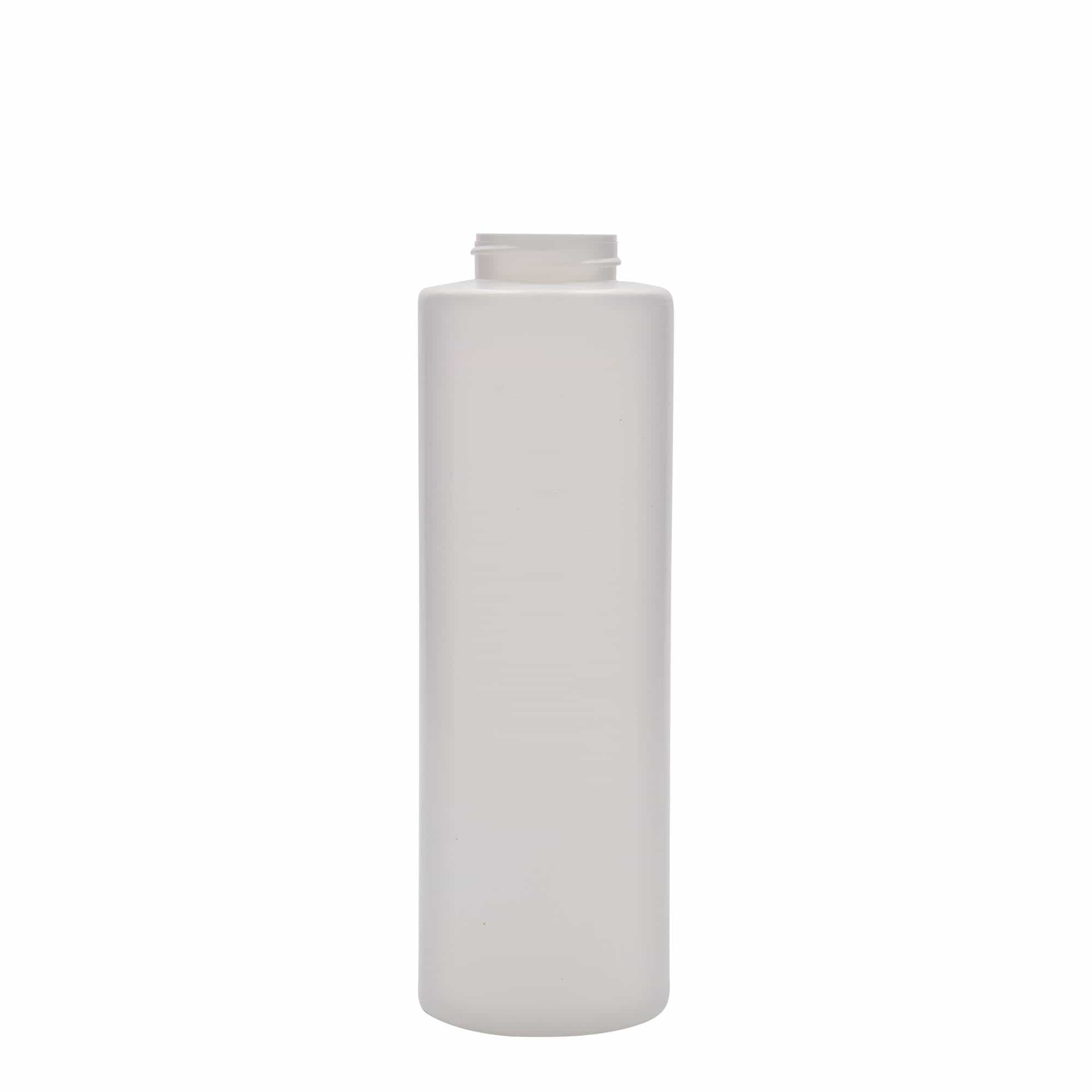 Sticlă pentru sos de 500 ml, plastic LDPE, alb, gura: 38/400