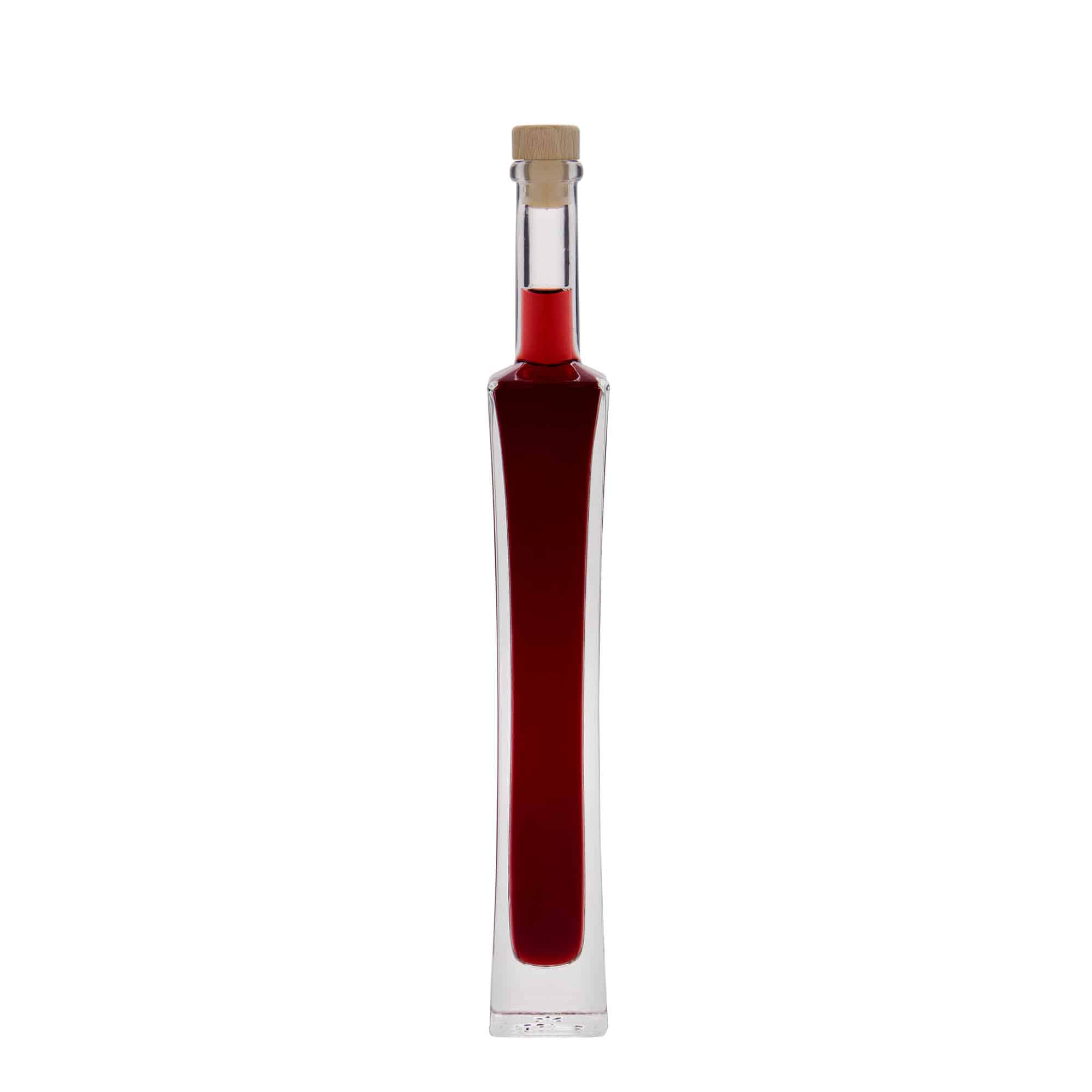 Sticlă de sticlă de 100 ml „Koko”, pătrată, gura: dop de plută