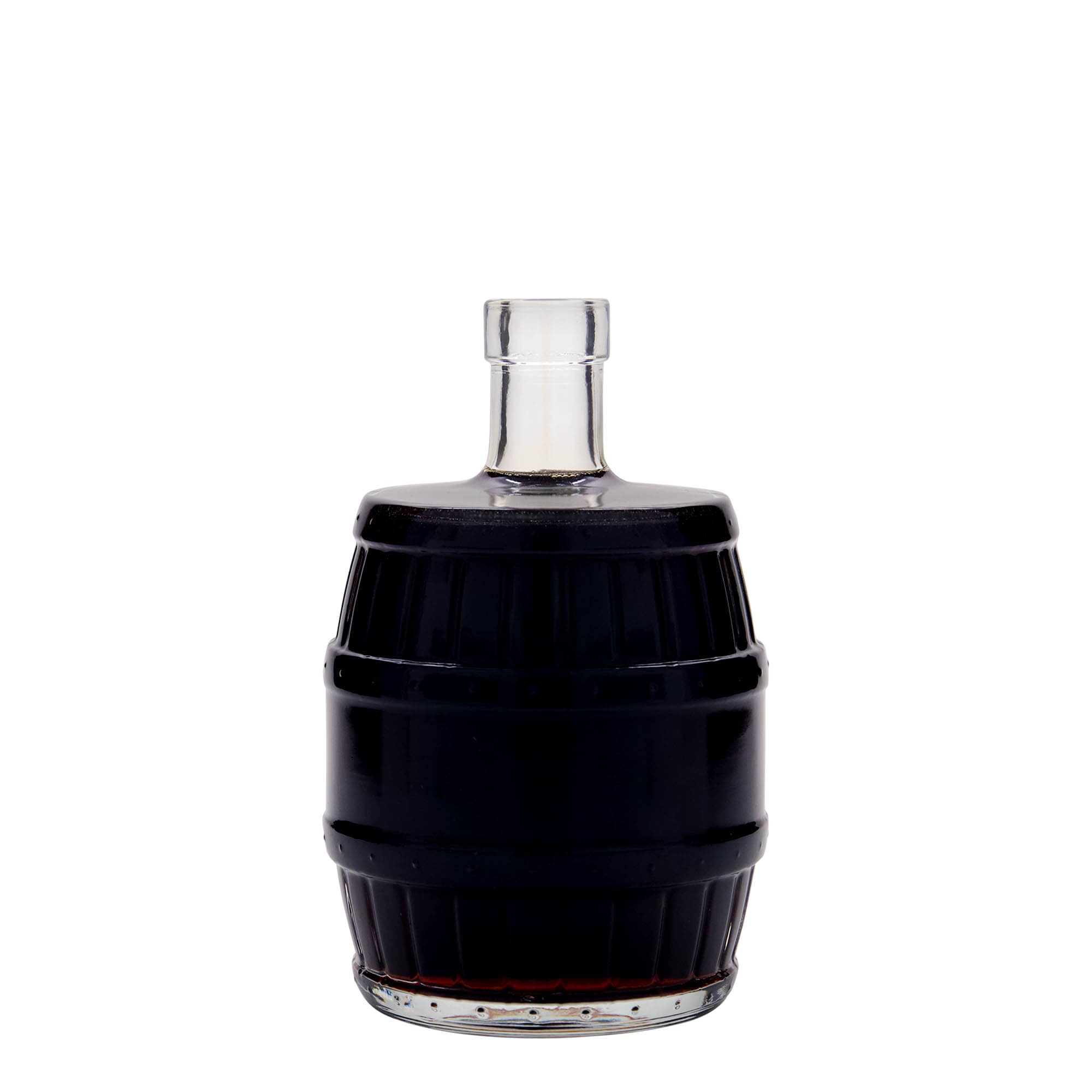 Sticlă de sticlă de 500 ml „Butoi”, gura: dop de plută Sticlă de sticlă de 500 ml „Butoi”, gura: dop de plută