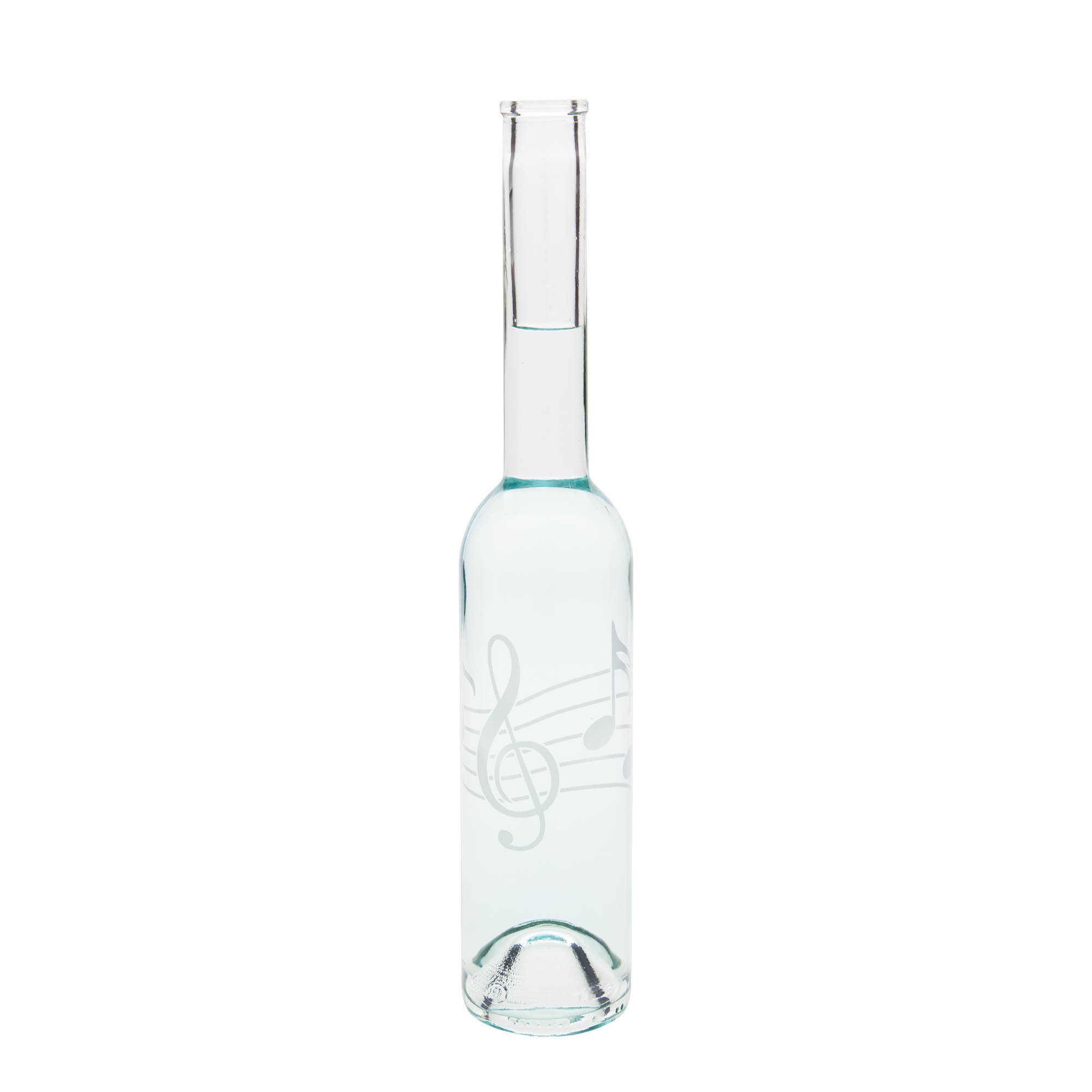 Sticlă de sticlă de 350 ml „Opera”, motiv: note muzicale, gura: dop de plută Sticlă de sticlă de 350 ml „Opera”, motiv: note muzicale, gura: dop de plută