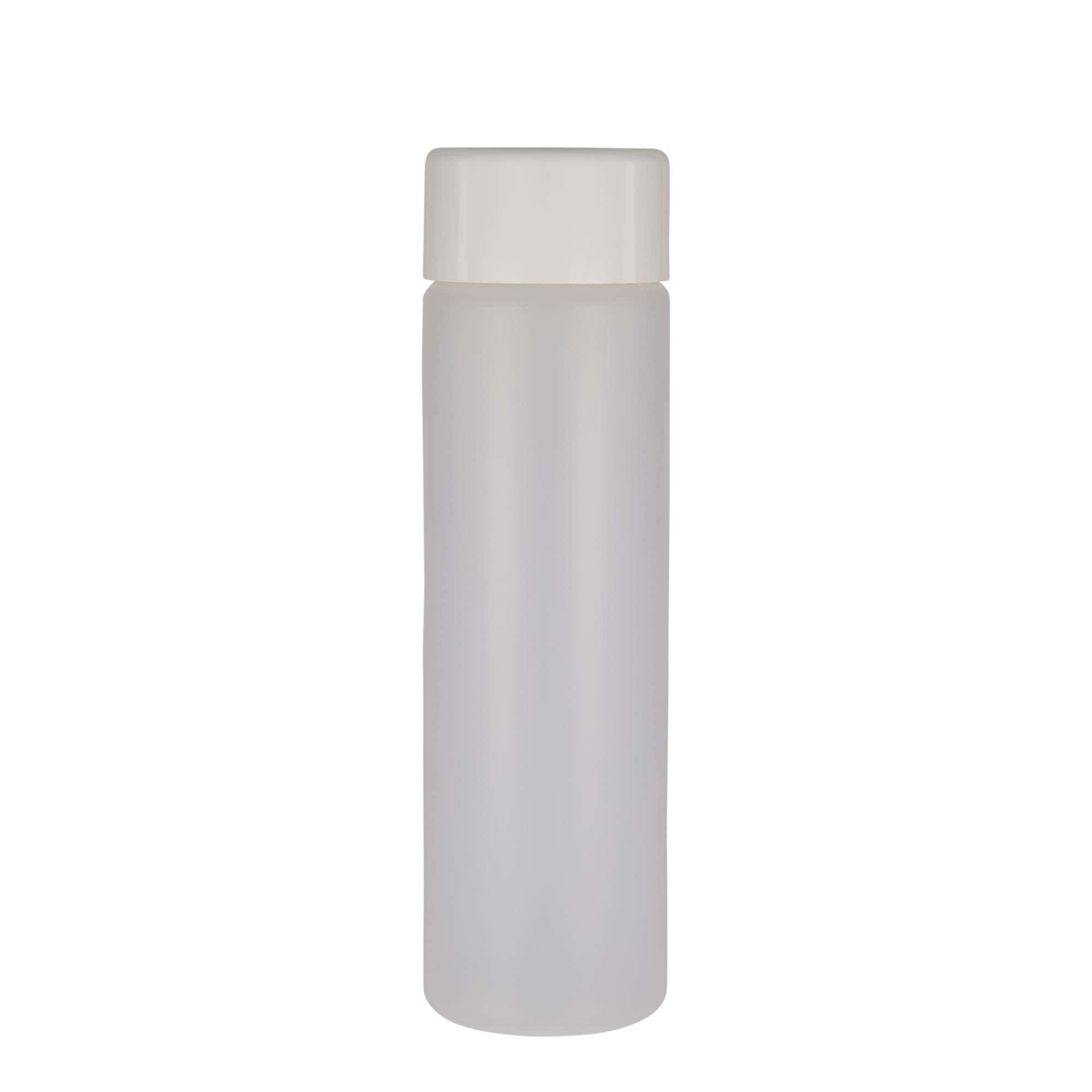 Sticlă rotundă 500 ml, plastic PE, natural, gura: capac cu filet